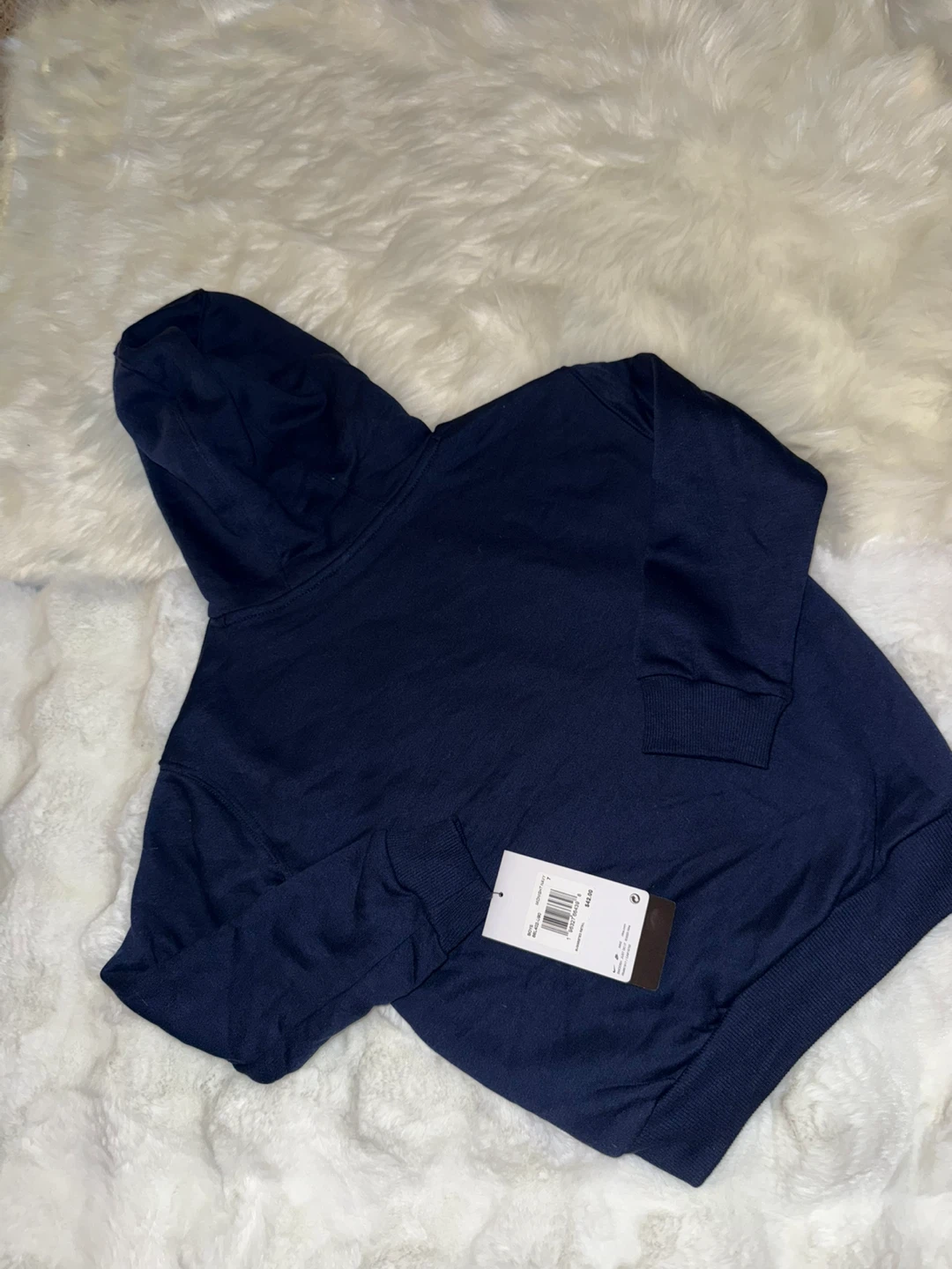 New Nike Boys' Midnight Navy Hoodie - Size 7 - photo 2