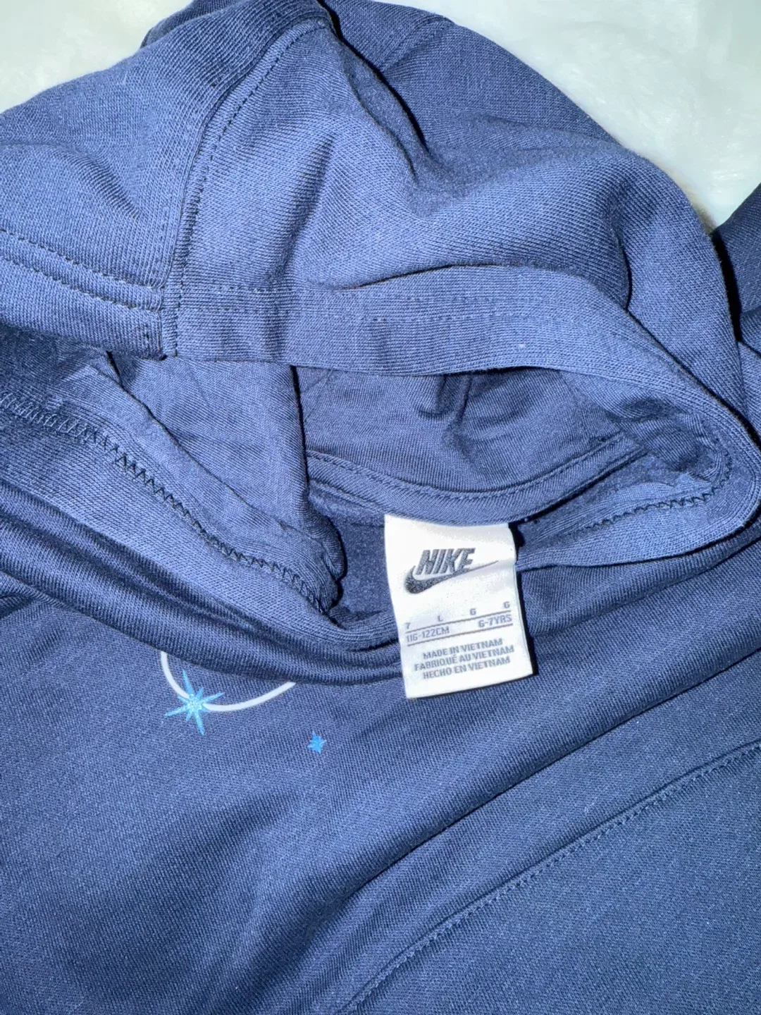 New Nike Boys' Midnight Navy Hoodie - Size 7 image indicator(6)