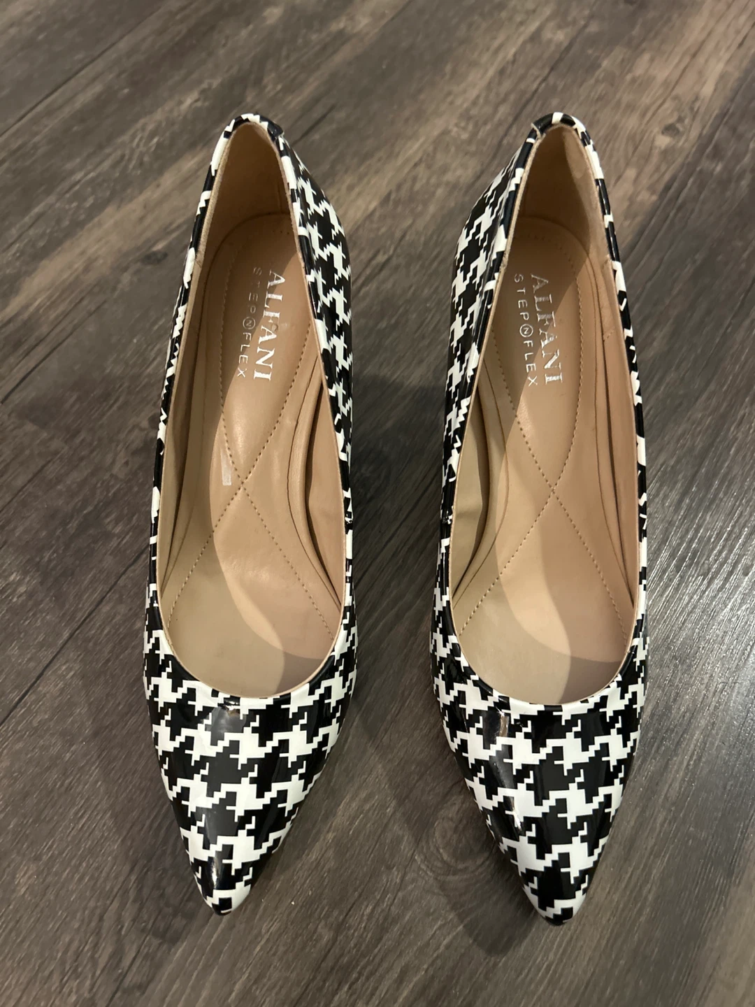 Alfani Step N Flex Houndstooth Heels - Size 5.5M