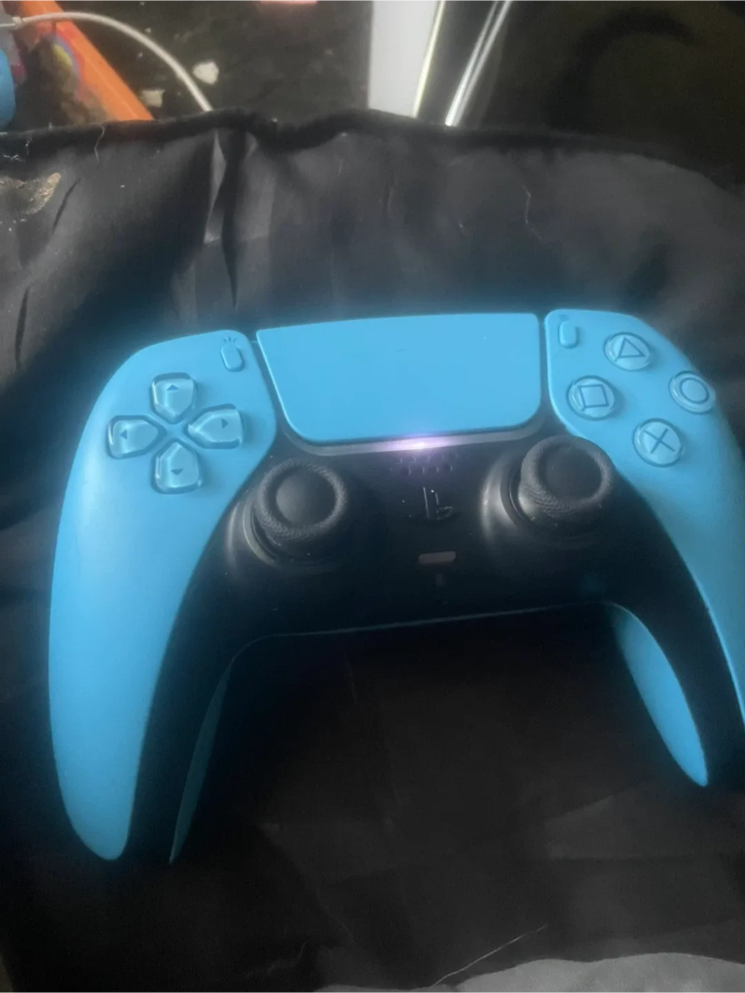 Custom PS5 Pro Console with Blue Controller image indicator(2)