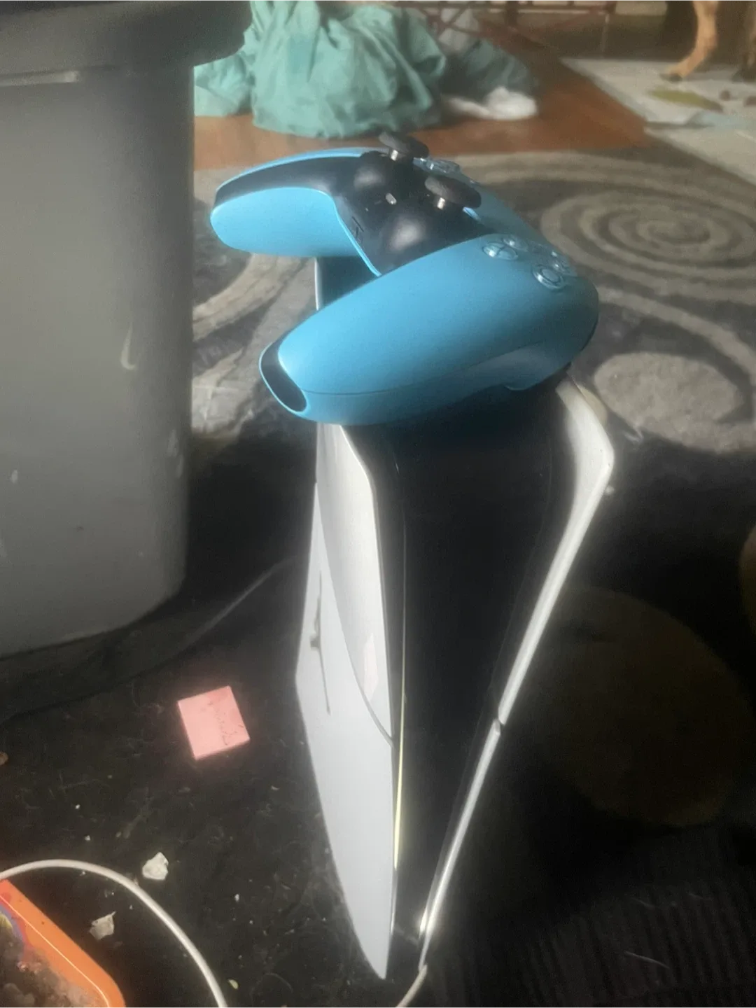 Custom PS5 Pro Console with Blue Controller image indicator(4)