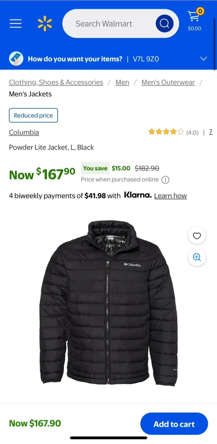 Columbia Navy Blue powder lite Jacket image indicator(9)