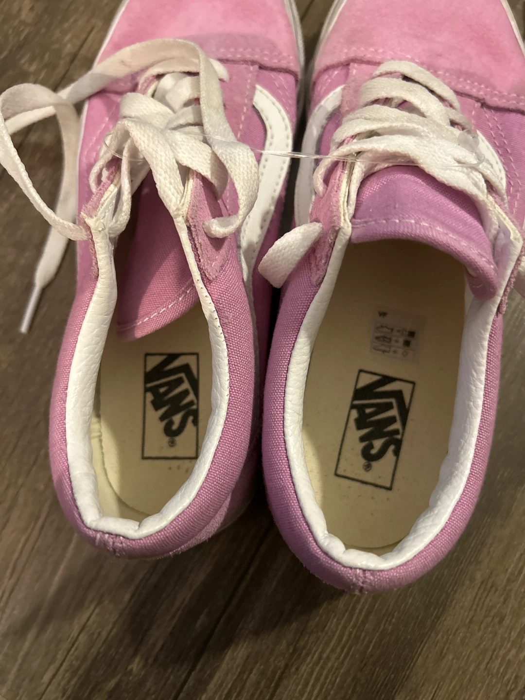 Vans Old Skool Pink Sneakers girls size 3 - photo 4