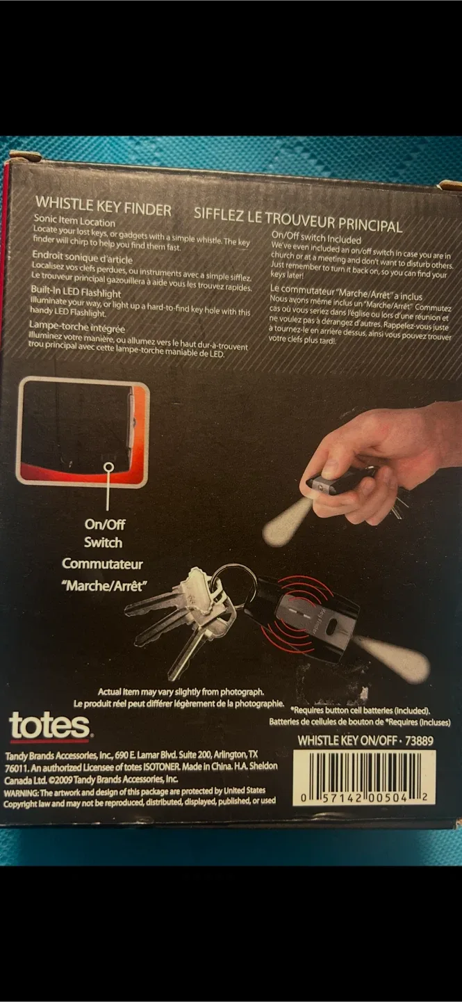 New Totes Whistle Key Finder image indicator(2)