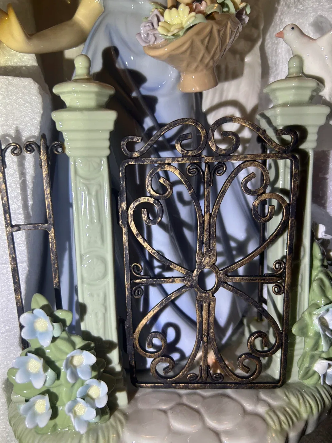 Vintage Angel Figurine with Dove and Flowers image indicator(7)