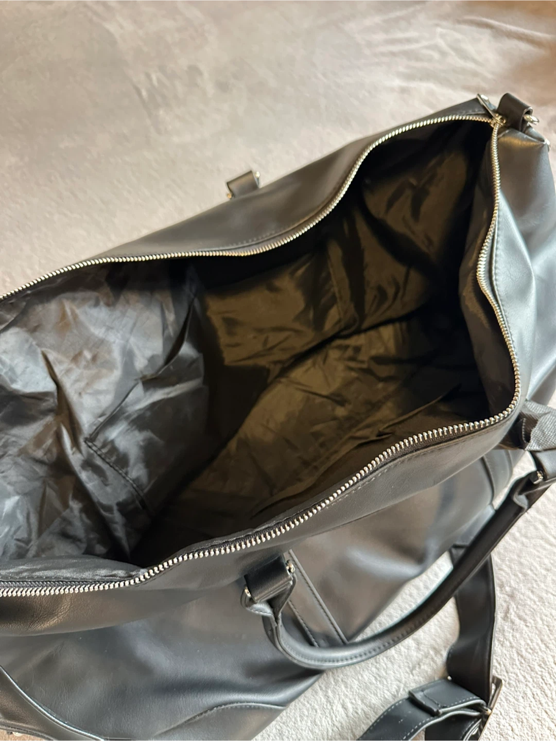 Michel Germain Black Leather Duffle Bag - photo 4