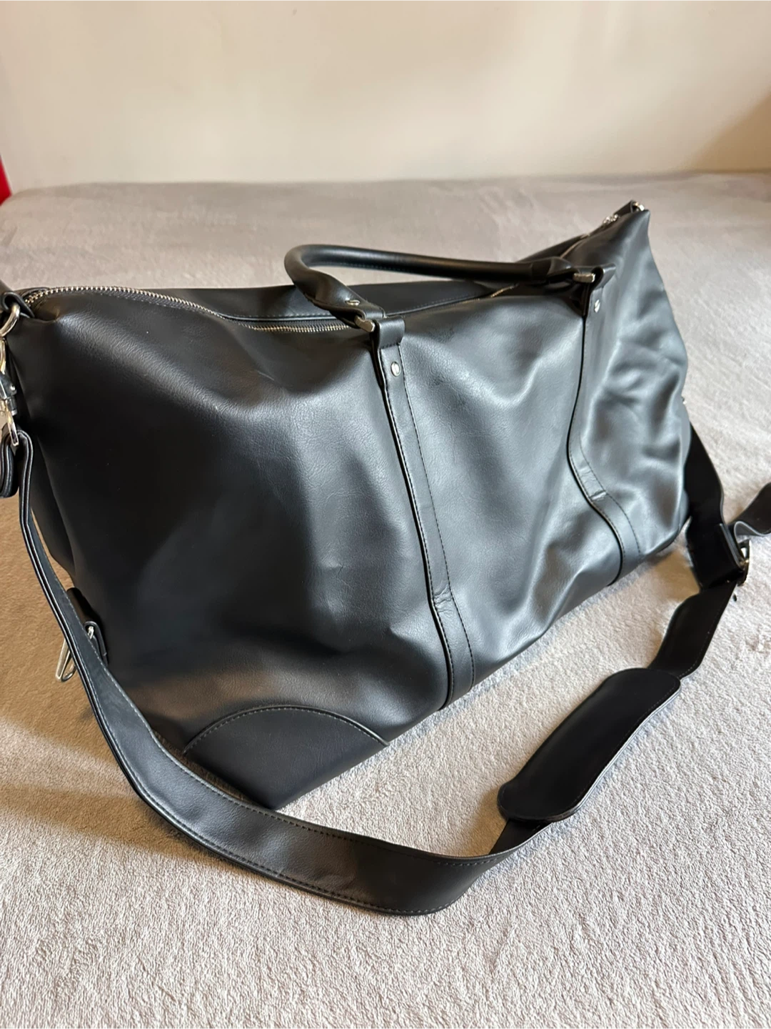 Michel Germain Black Leather Duffle Bag - photo 3