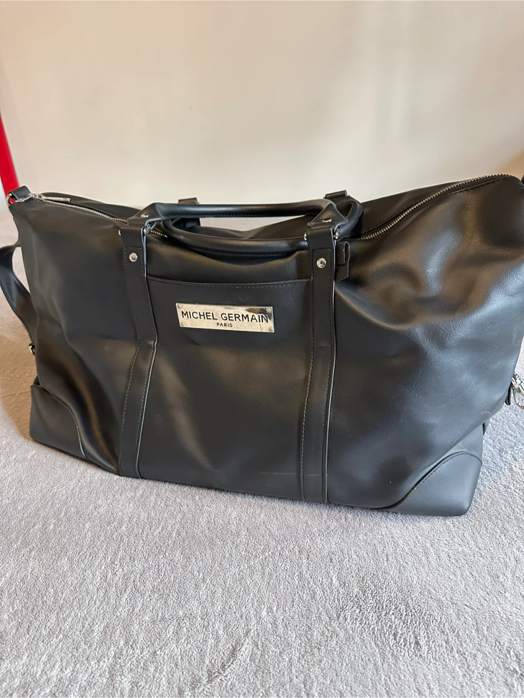 Michel Germain Black Leather Duffle Bag - photo 2