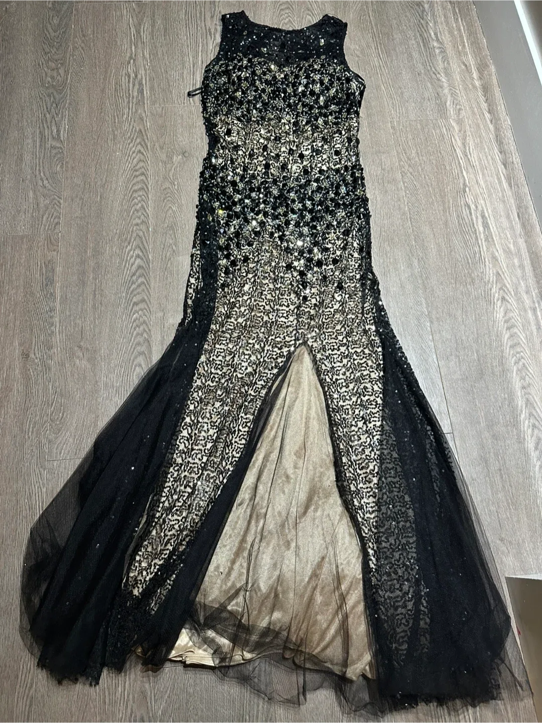 Black & Gold Evening Gown