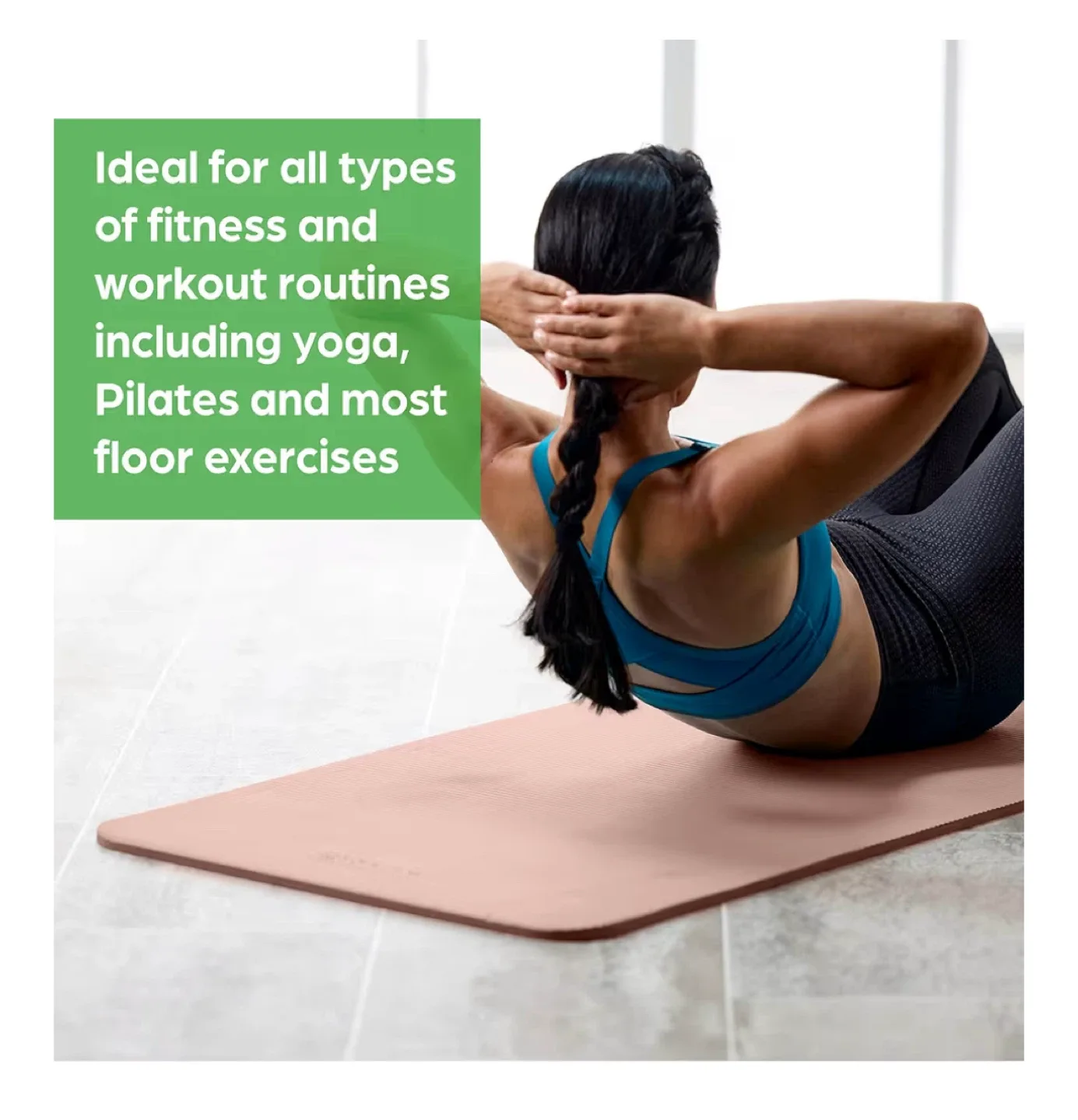 Gaiam Essentials Thick Yoga Mat - Blue image indicator(3)