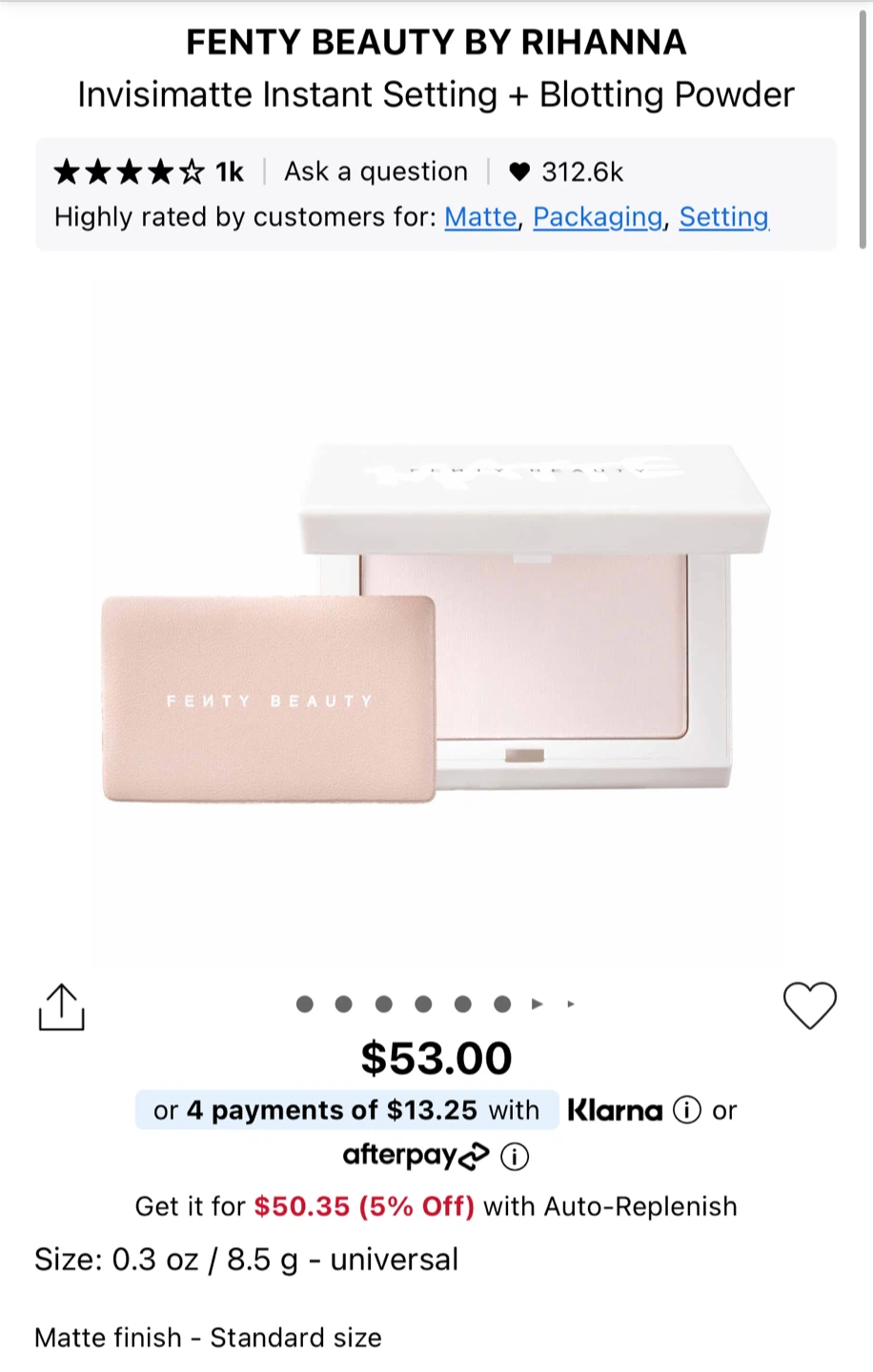 Fenty Beauty Invisimatte Setting + Blotting Powder - photo 2