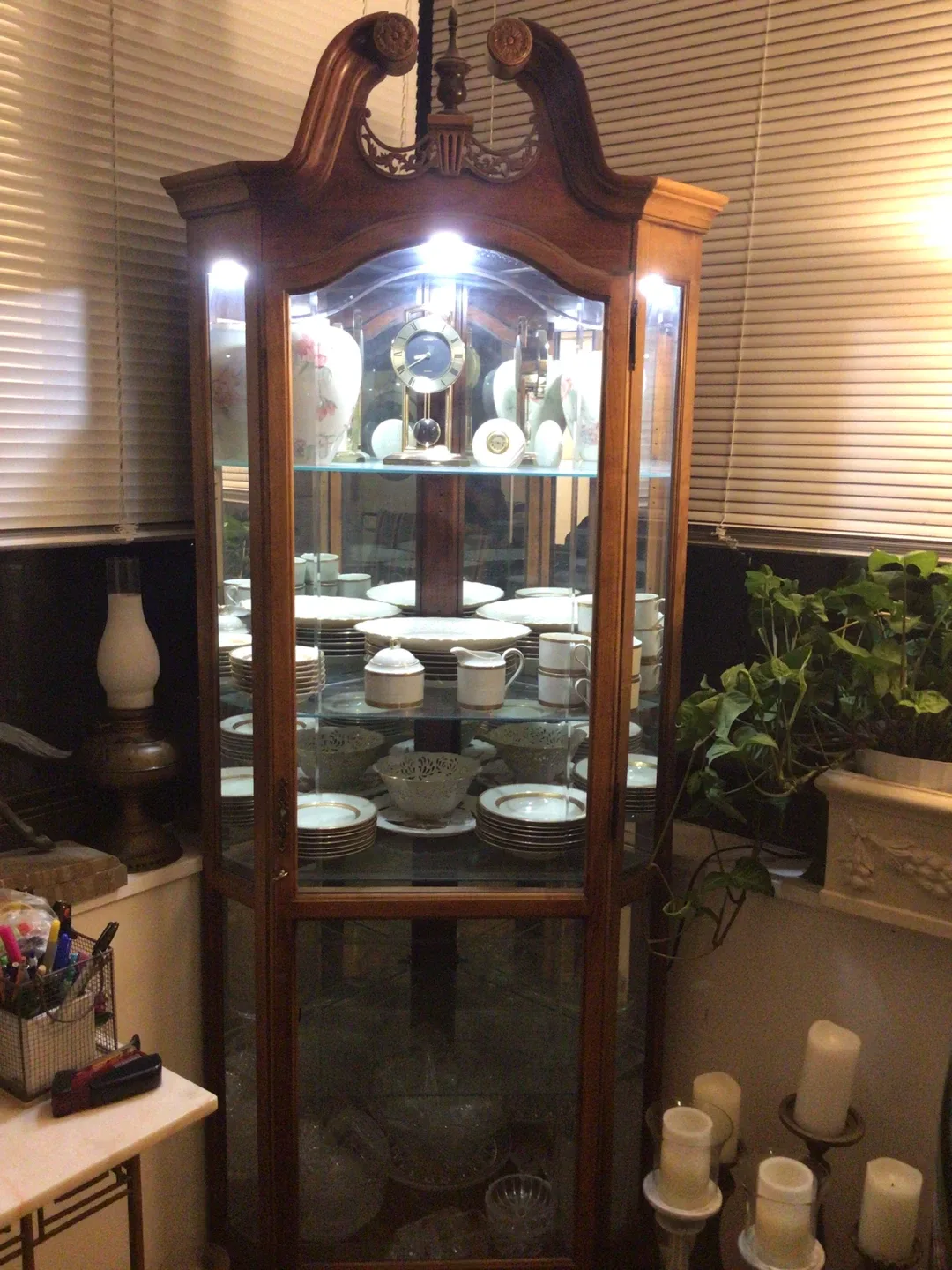 Vintage Bombay Company Curved Cabinet