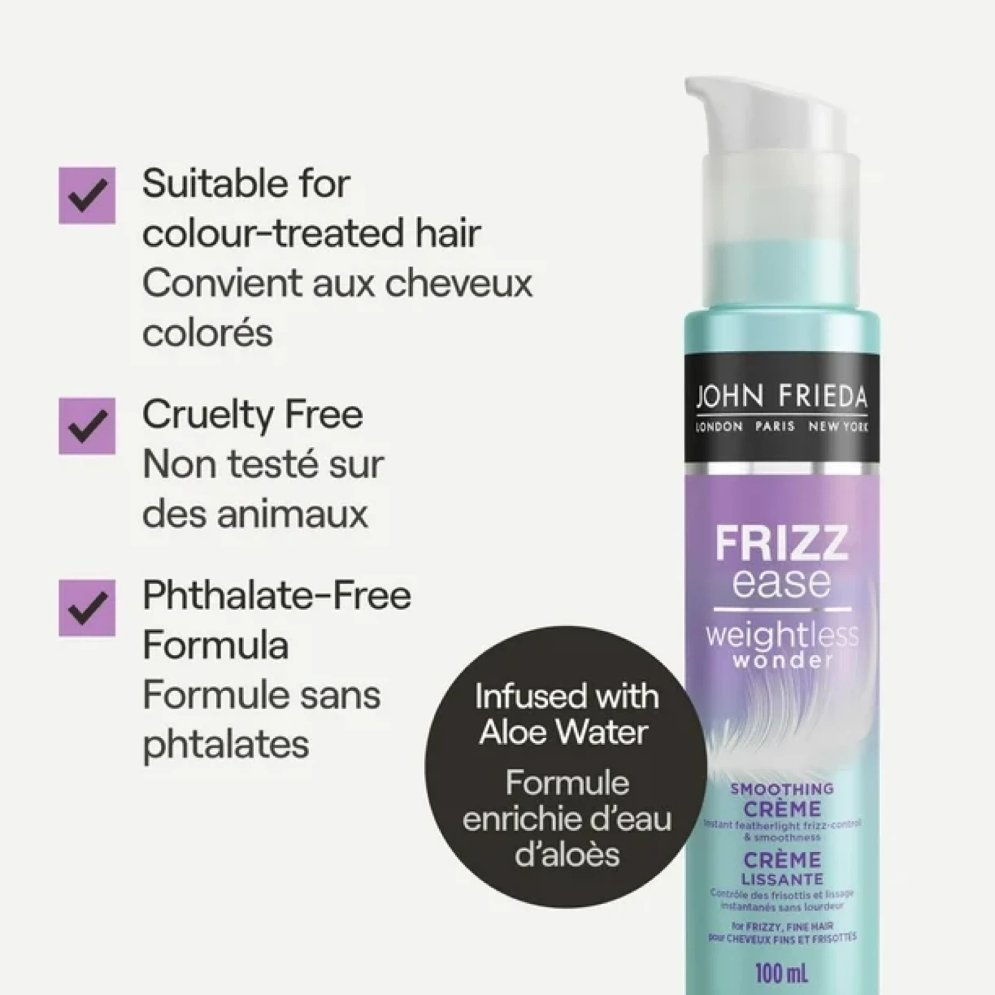 John Frieda Frizz Ease Weightless Wonder Smoothing Creme - photo 3