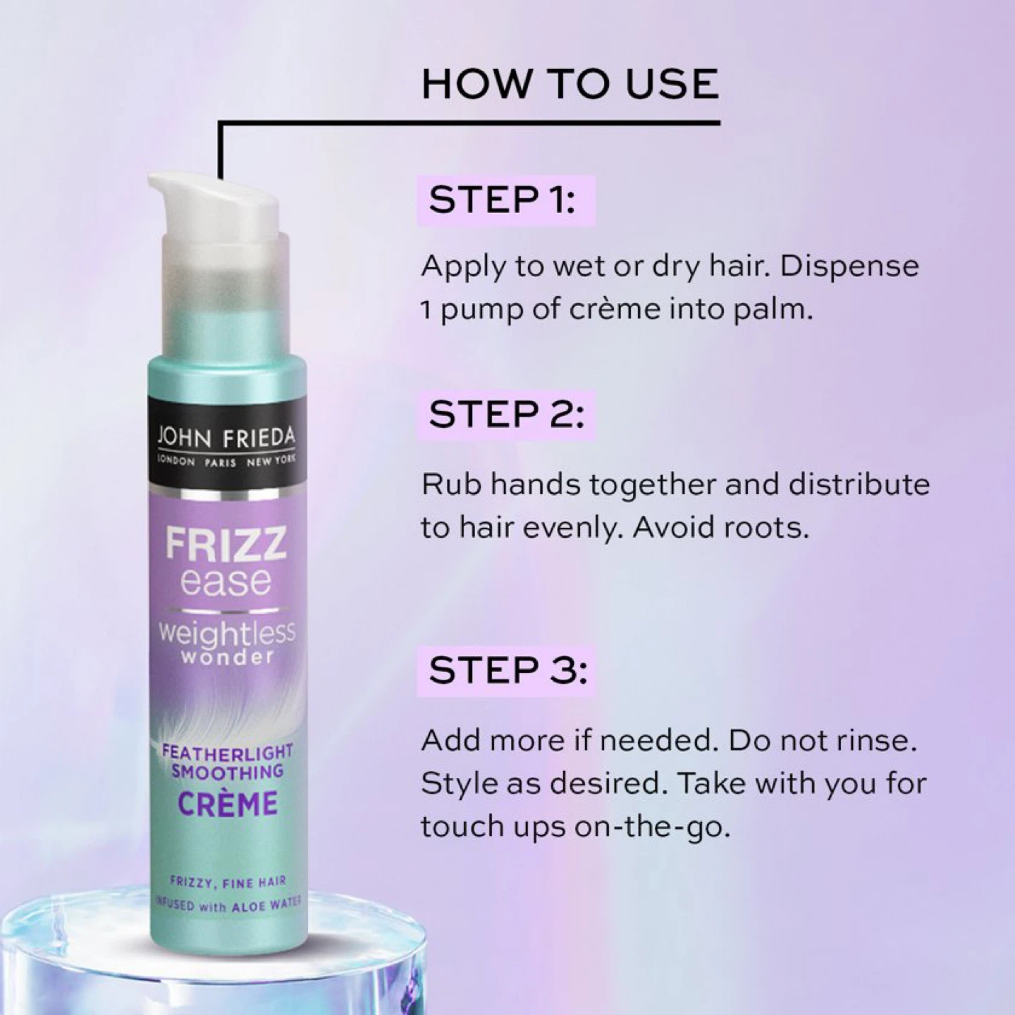 John Frieda Frizz Ease Weightless Wonder Smoothing Creme - photo 2