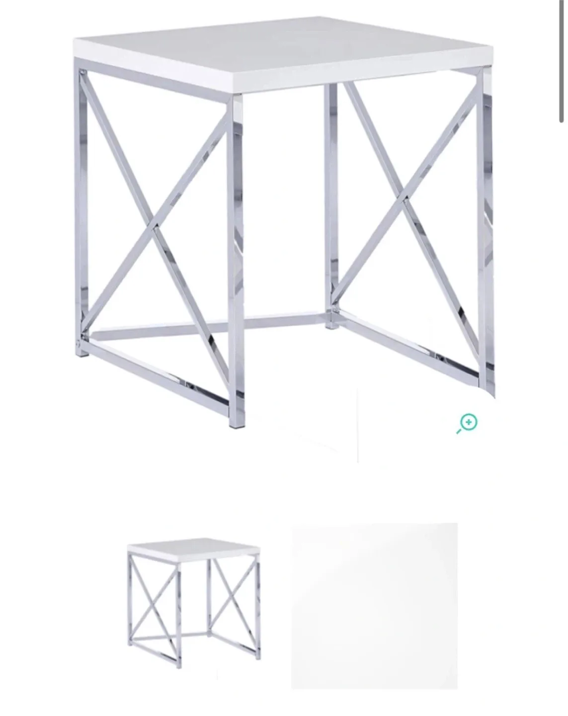 White & Chrome Side Tables (Set of 2) image indicator(4)