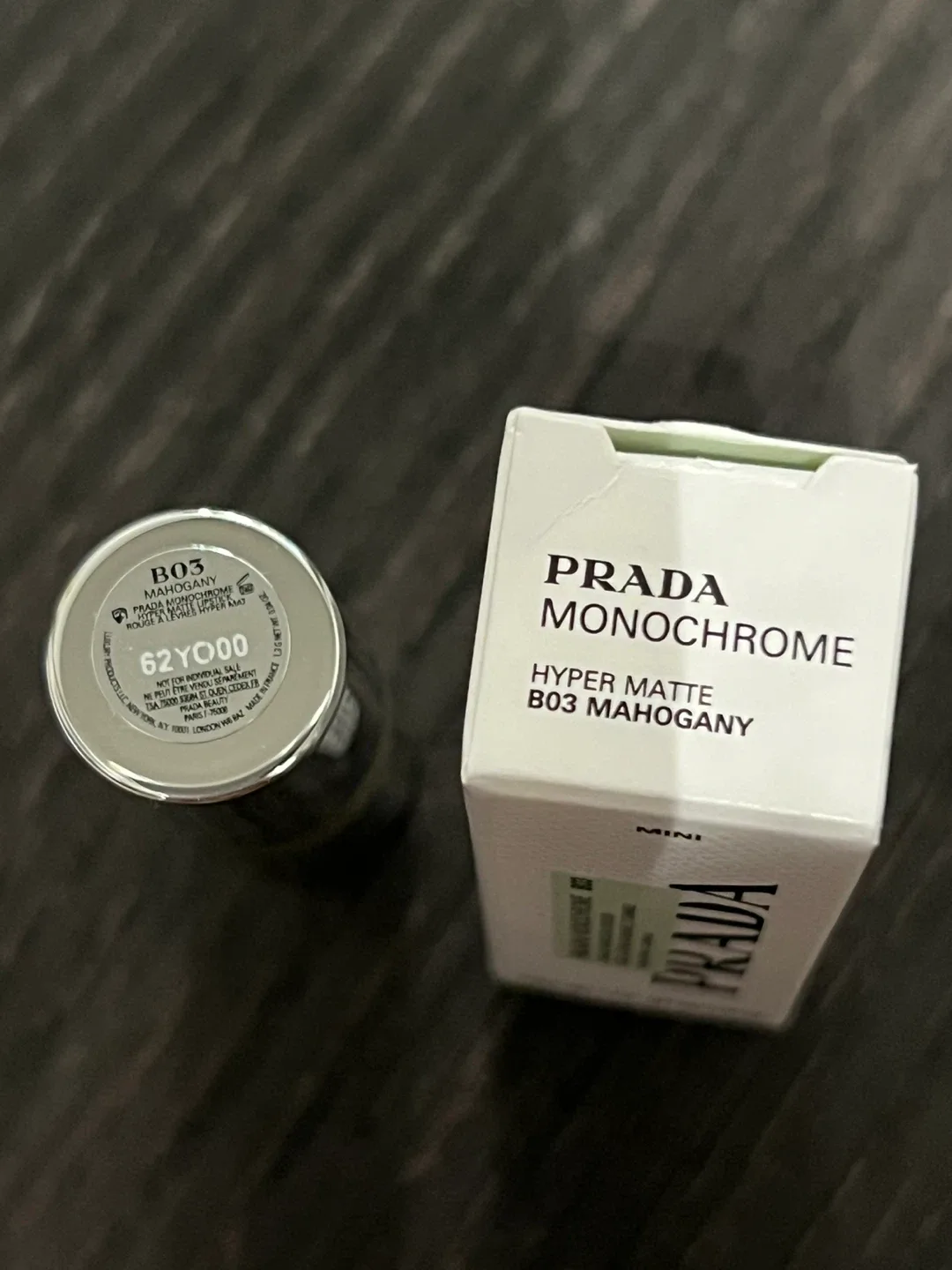 Prada Monochrome Hyper Matte Lipstick - B03 Mahogany image indicator(3)