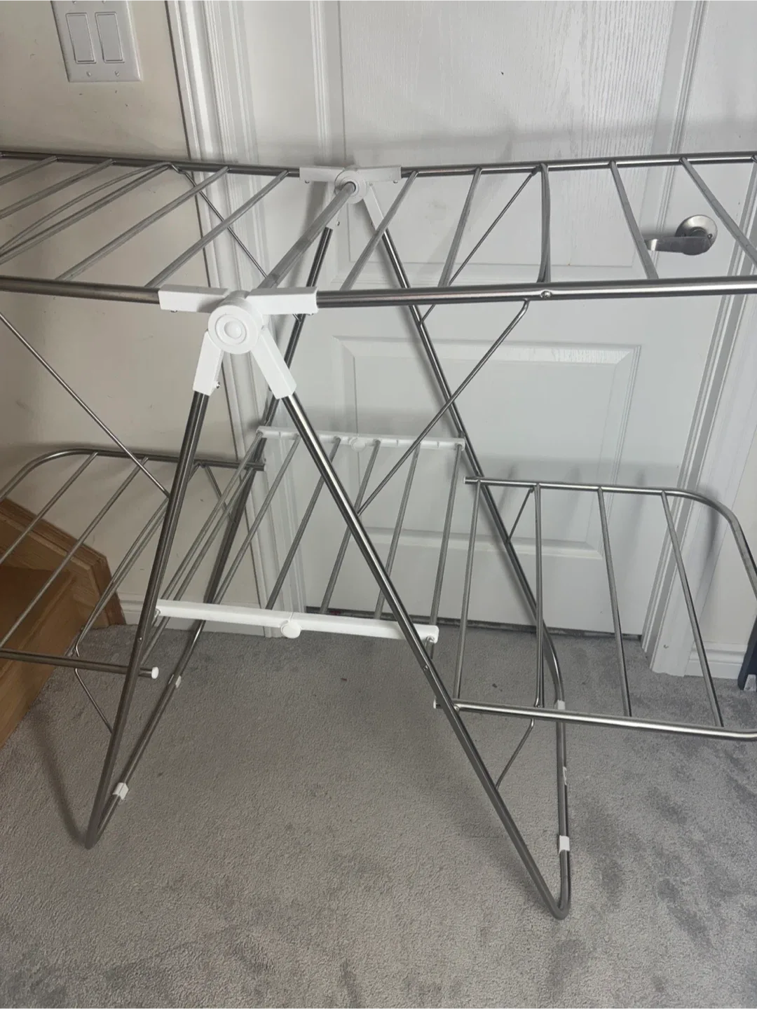 2-Tier Clothes Drying Rack - Silver & White image indicator(2)