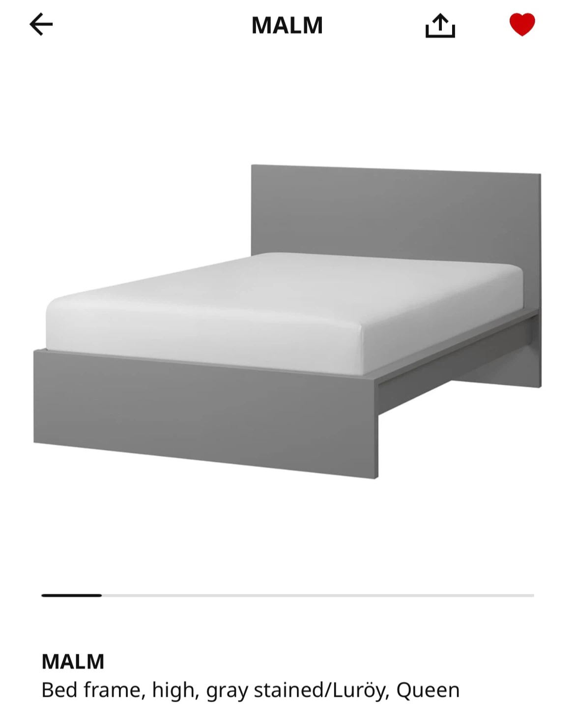 IKEA Malm Queen Bed Frame - Gray - photo 3