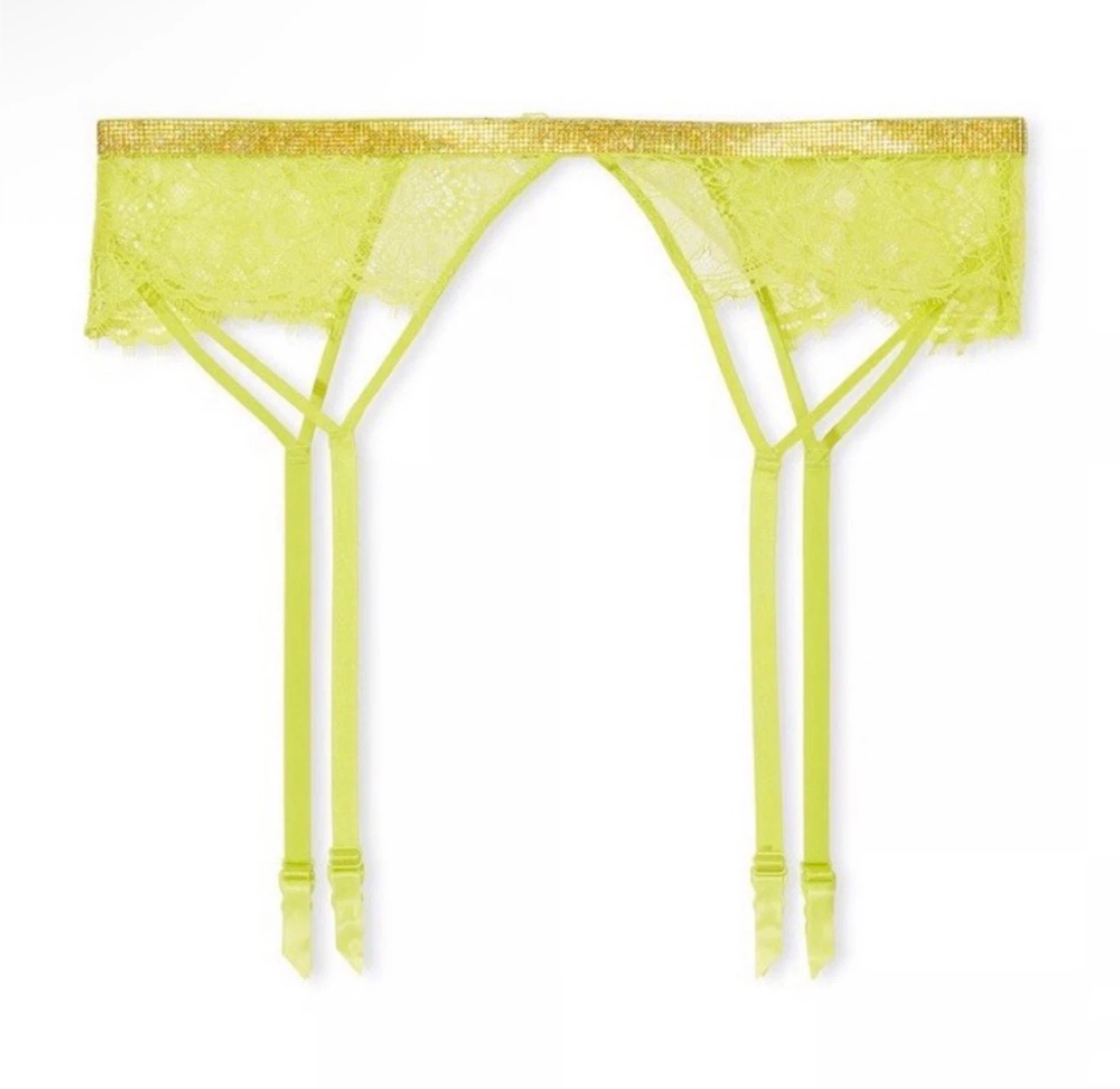BNWT! Victoria’s Secret Lace Garter - Limelight Green - photo 4