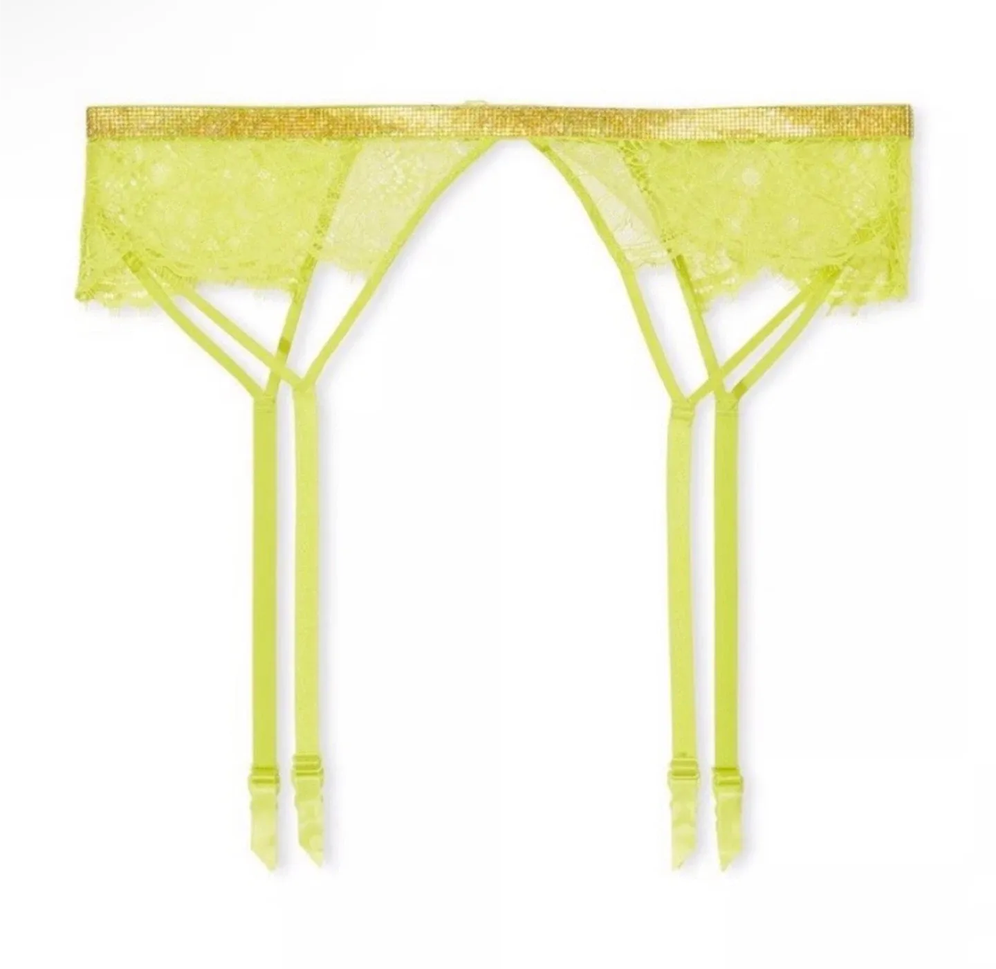 BNWT! Victoria’s Secret Lace Garter - Limelight Green image indicator(4)