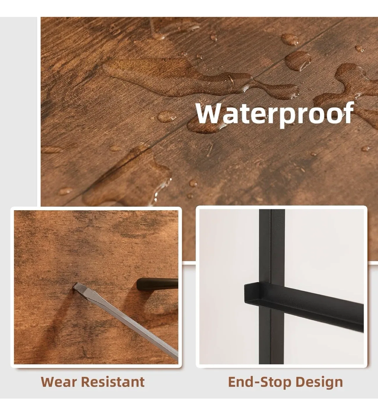 Wood & Black 2-Drawer Nightstand image indicator(7)