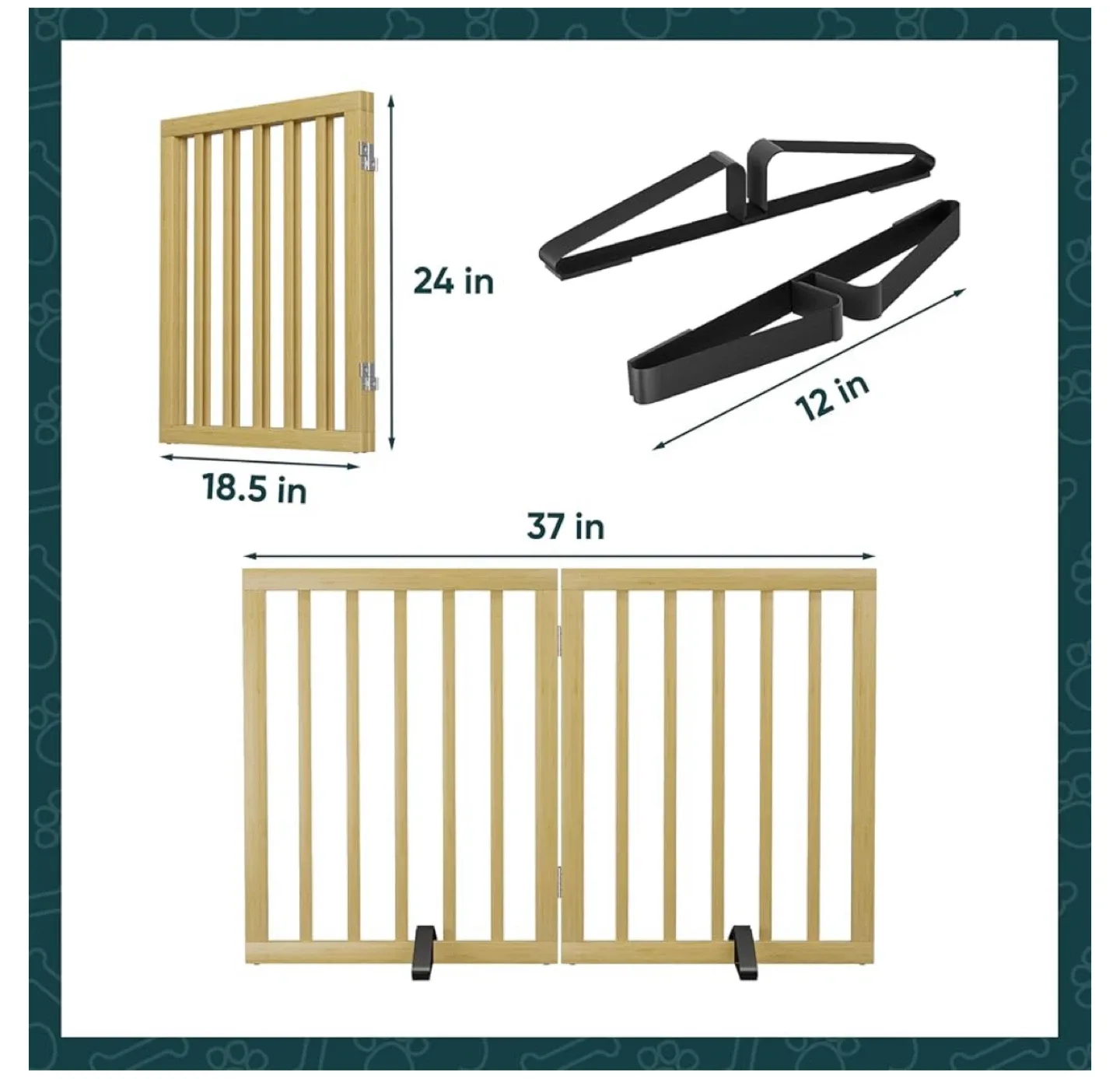 Expandable Wooden Pet Gate - Like New! image indicator(2)