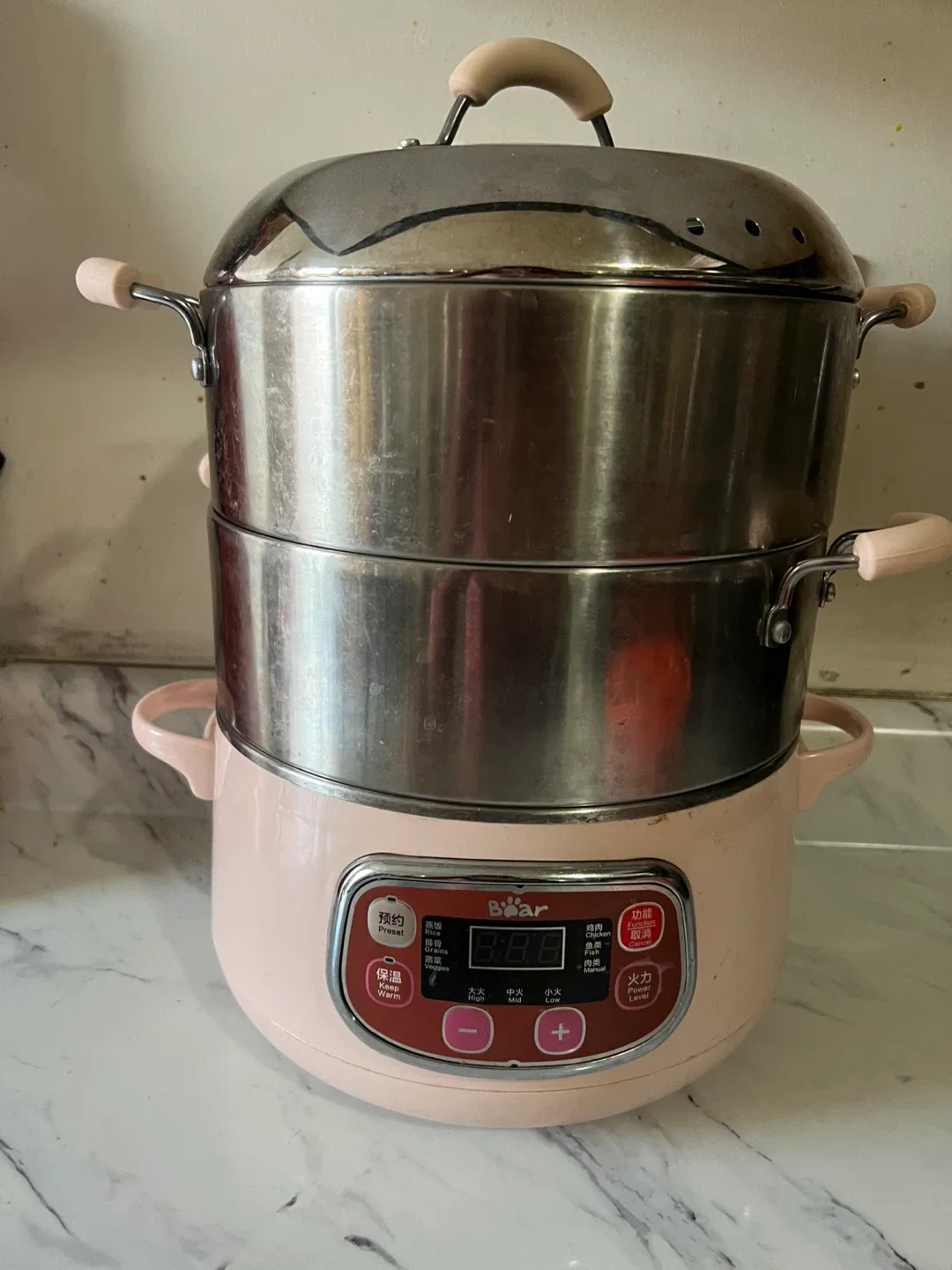 Bear Electric Food Steamer - Pink image indicator(3)