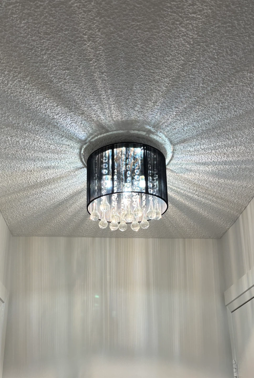 2 Black Chandeliers with Crystal Drops - photo 5