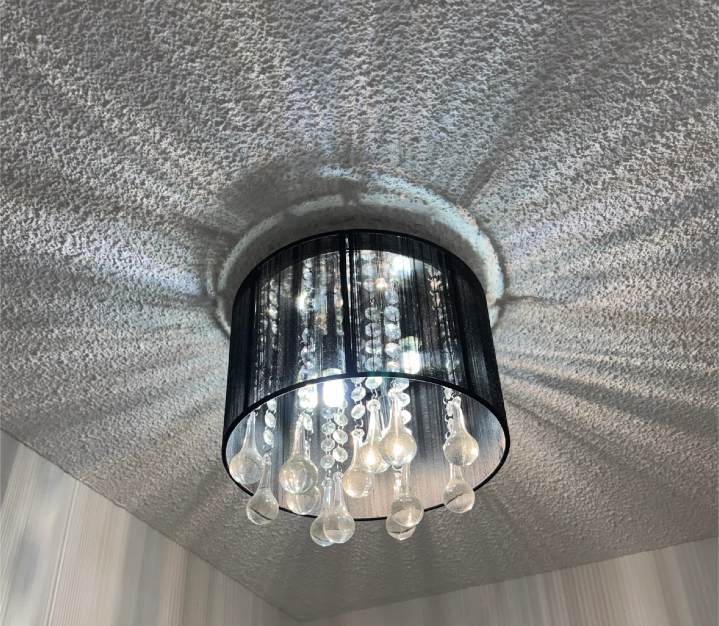 2 Black Chandeliers with Crystal Drops - photo 2