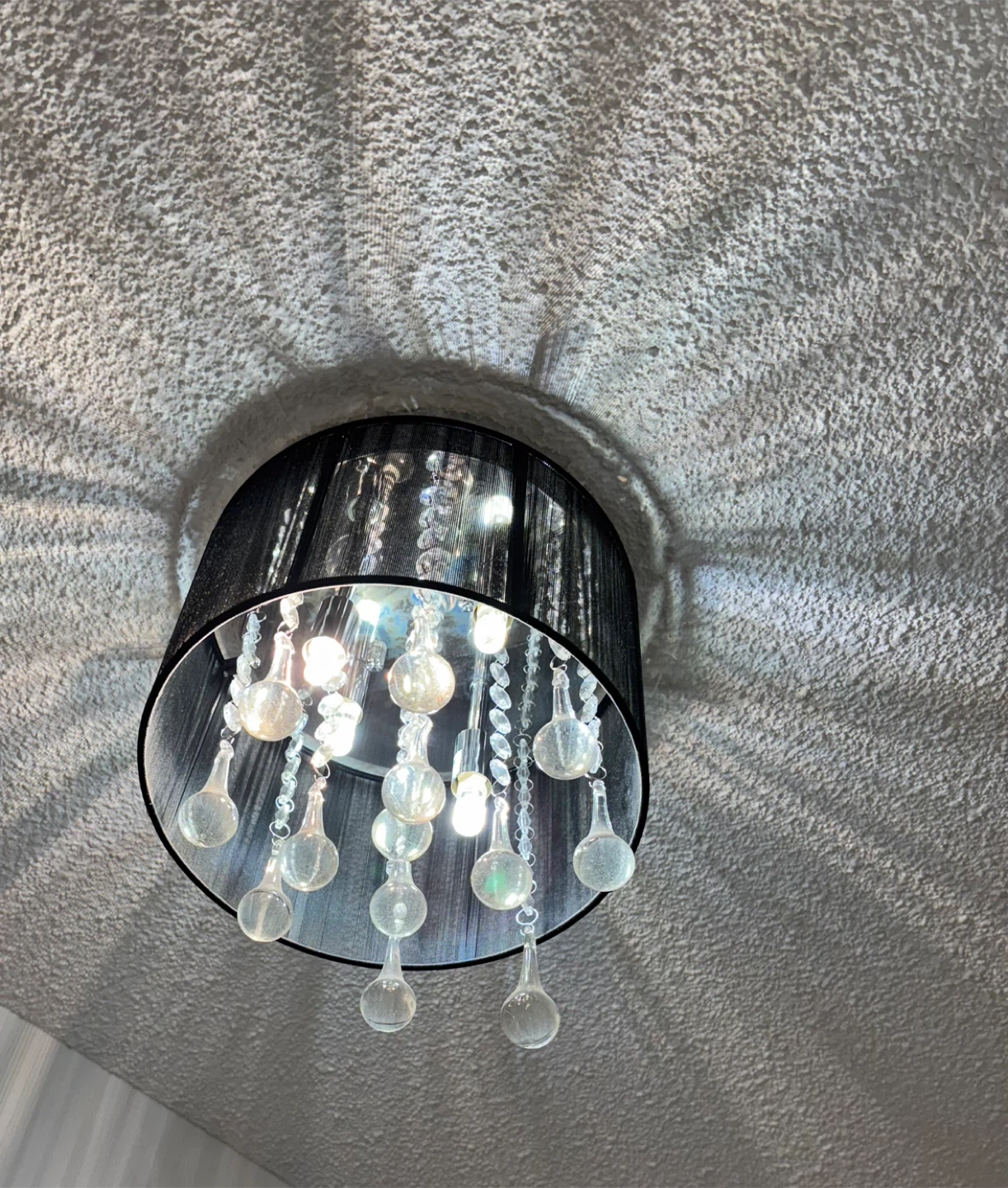 2 Black Chandeliers with Crystal Drops - photo 4