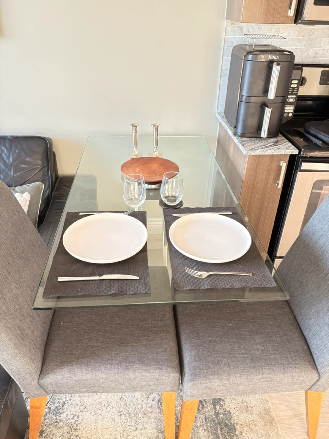 Glass Dining Table Set