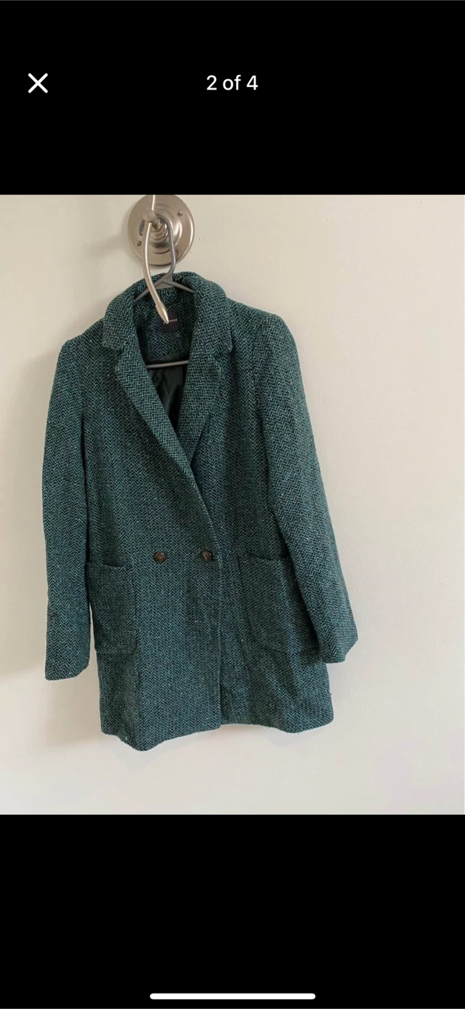 Promod Green Herringbone Blazer - photo 2