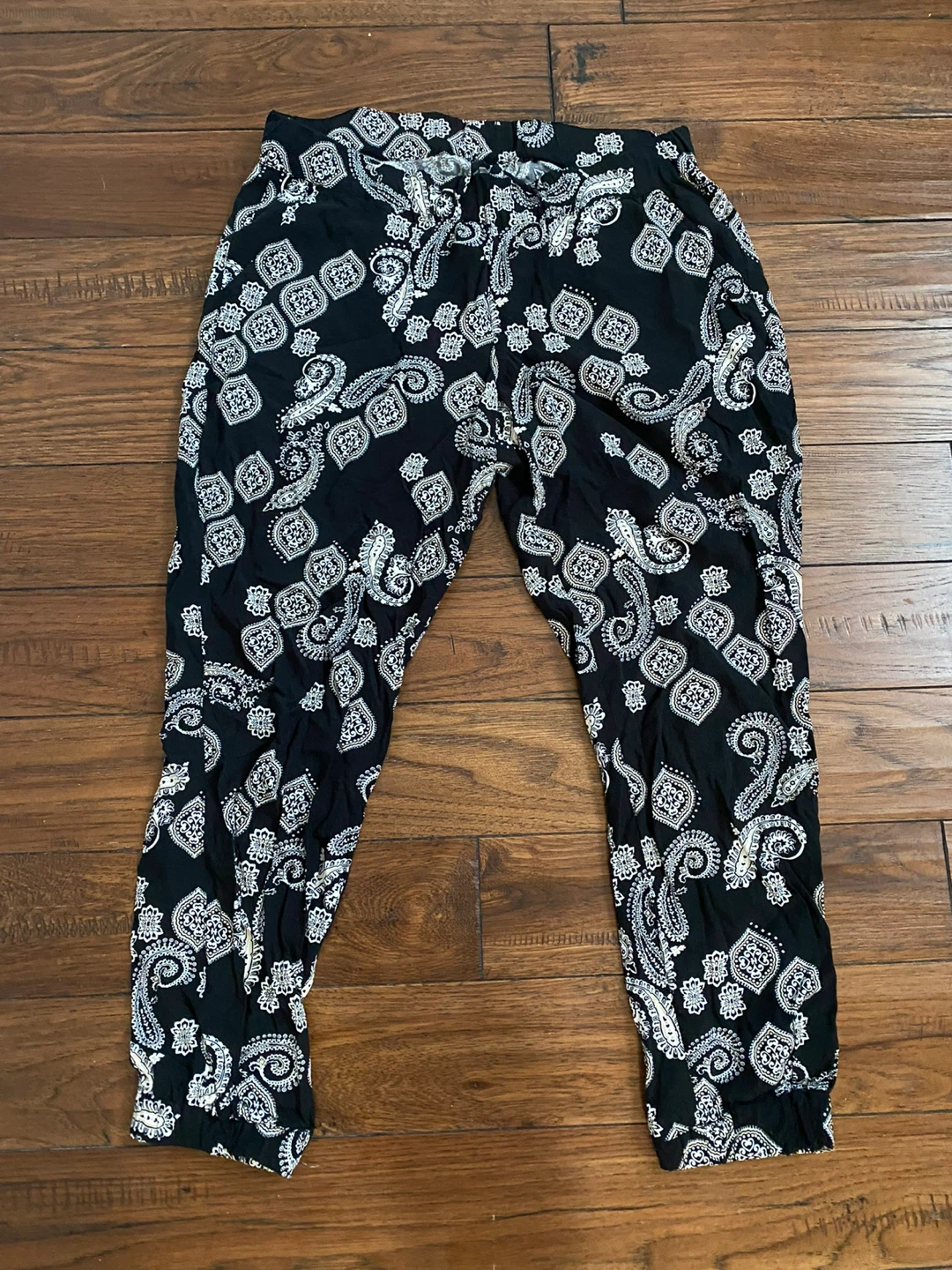 Patterned Black Pants