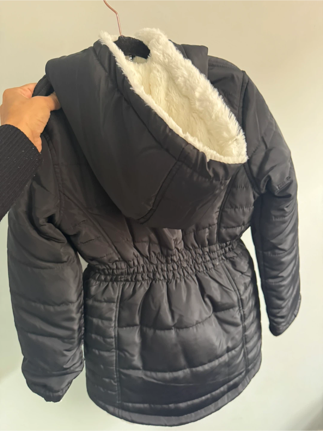New DKNY Reversible Puffer Coat - Black/Cream - Size S - photo 3