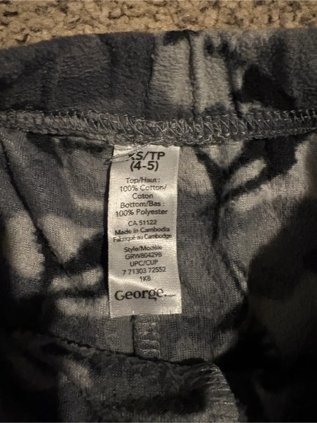 George Shark Pajama Pants - Size XS (4-5) image indicator(3)
