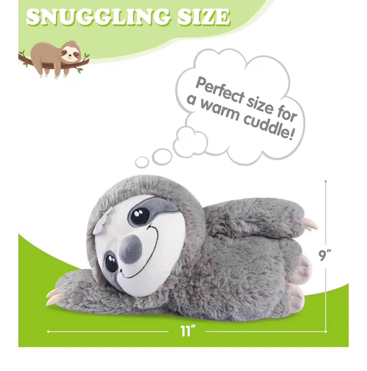 SuzziPad Heat Me Up! Sloth Plush image indicator(2)
