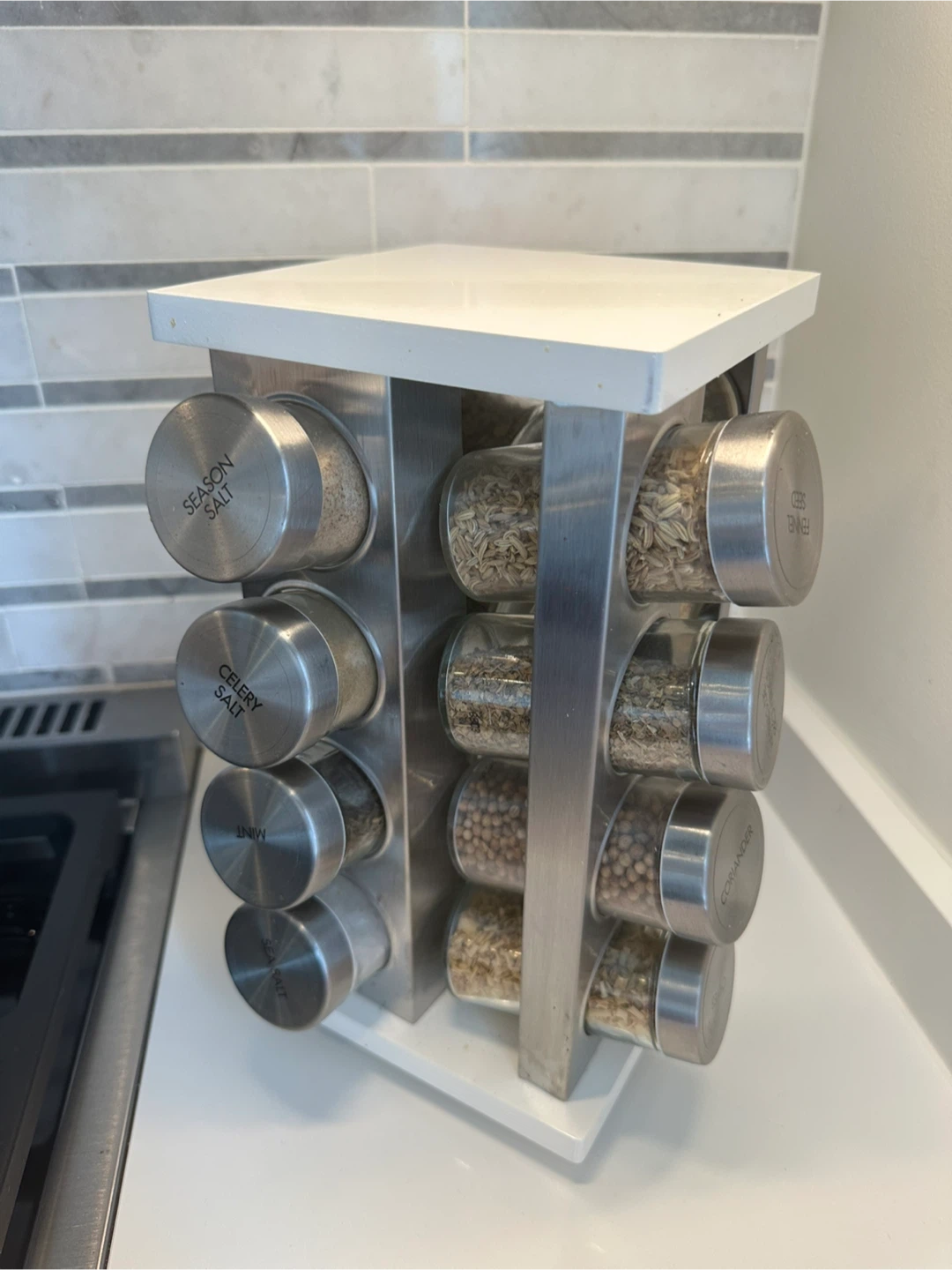 Crate and Barel Rotating Spice Rack with Jars - photo 2