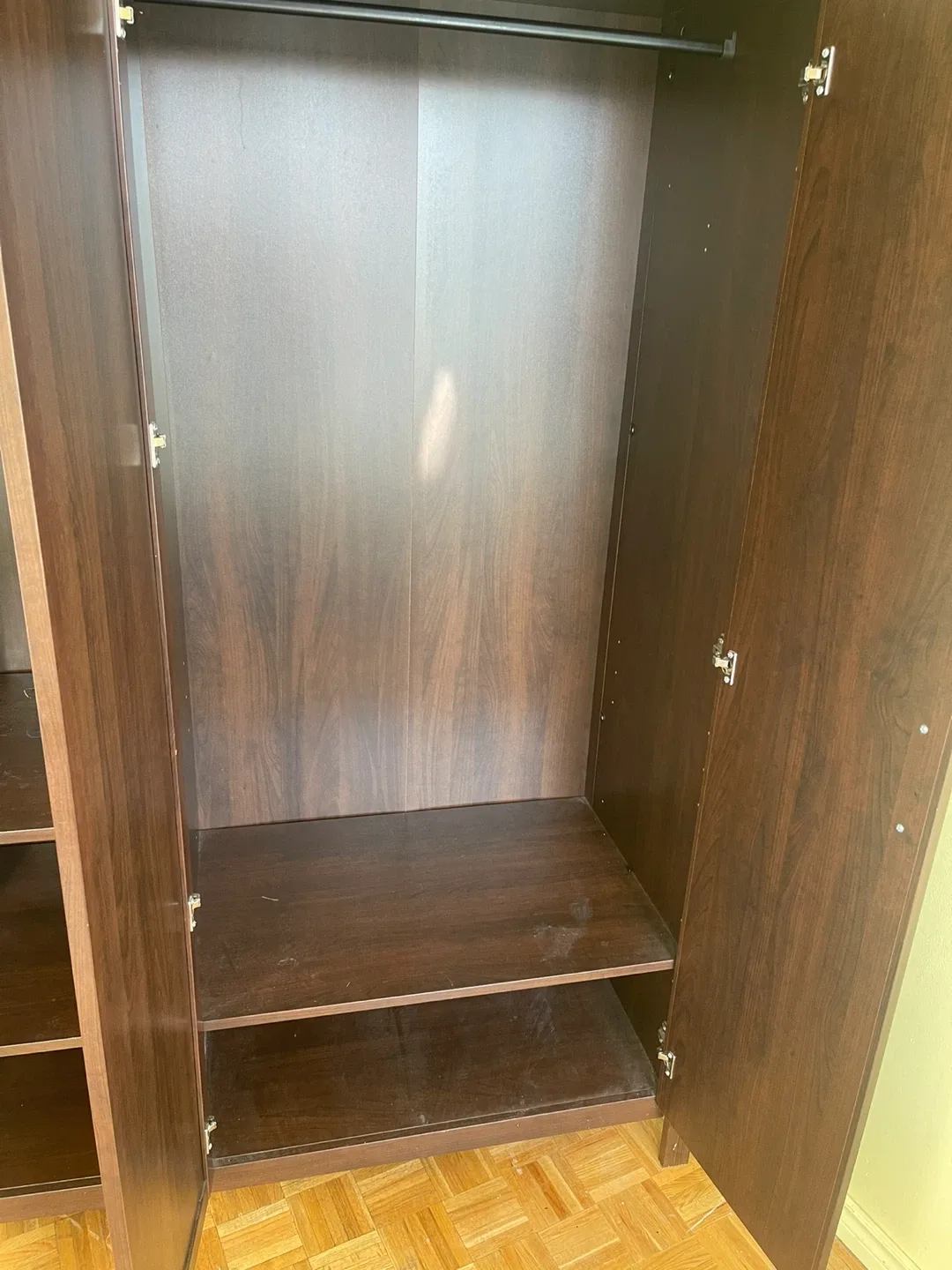 Brown Wardrobe with Mirror Door image indicator(3)