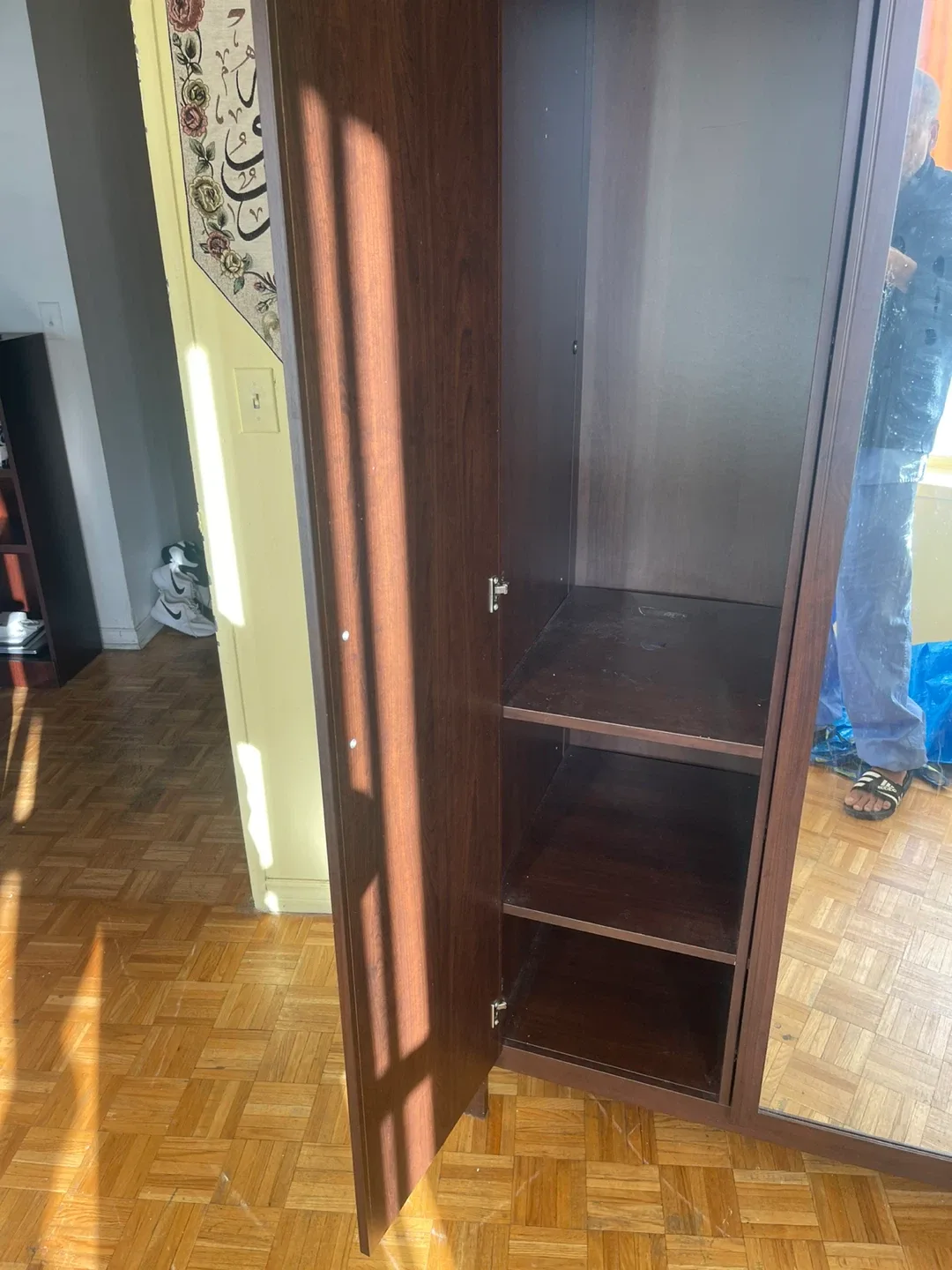 Brown Wardrobe with Mirror Door image indicator(2)