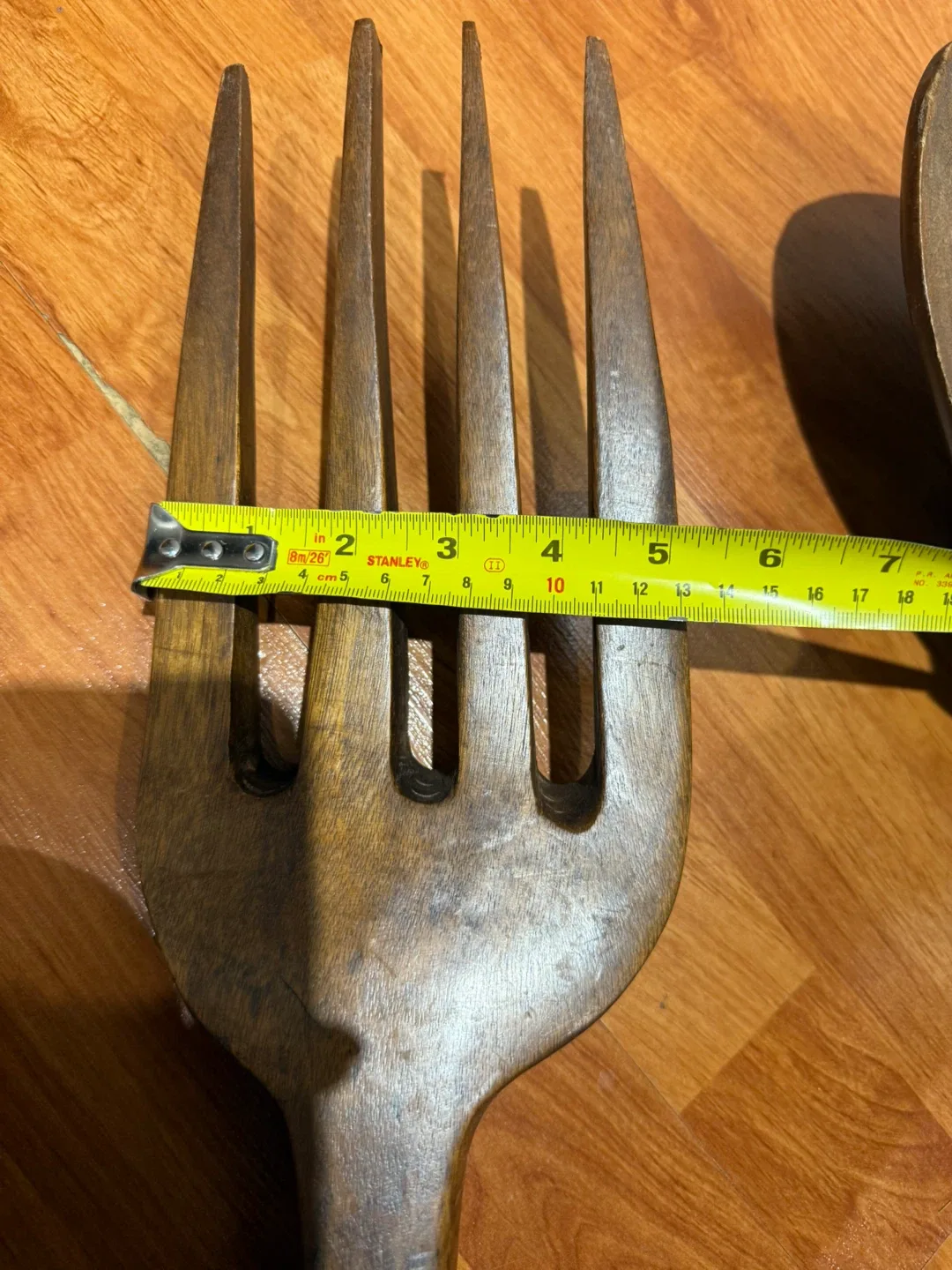 Large Decorative Wooden Spoon and Fork Set image indicator(4)