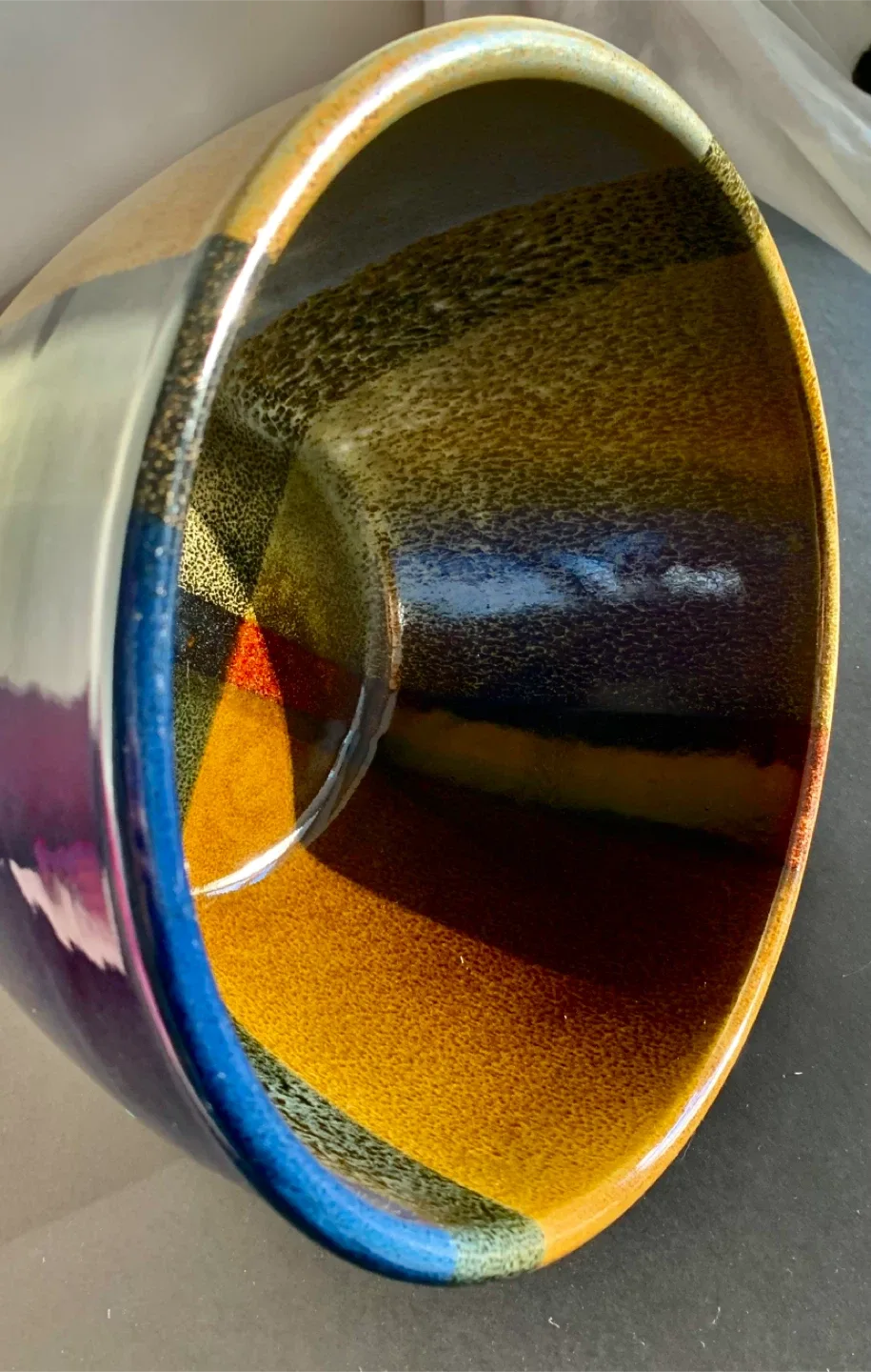 Vintage Studio Art Pottery Dough Bowl Large image indicator(4)