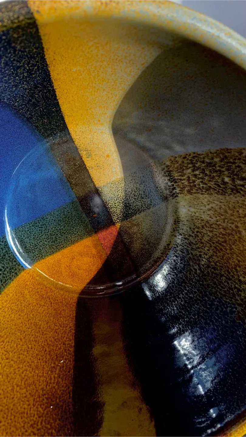 Vintage Studio Art Pottery Dough Bowl Large image indicator(10)