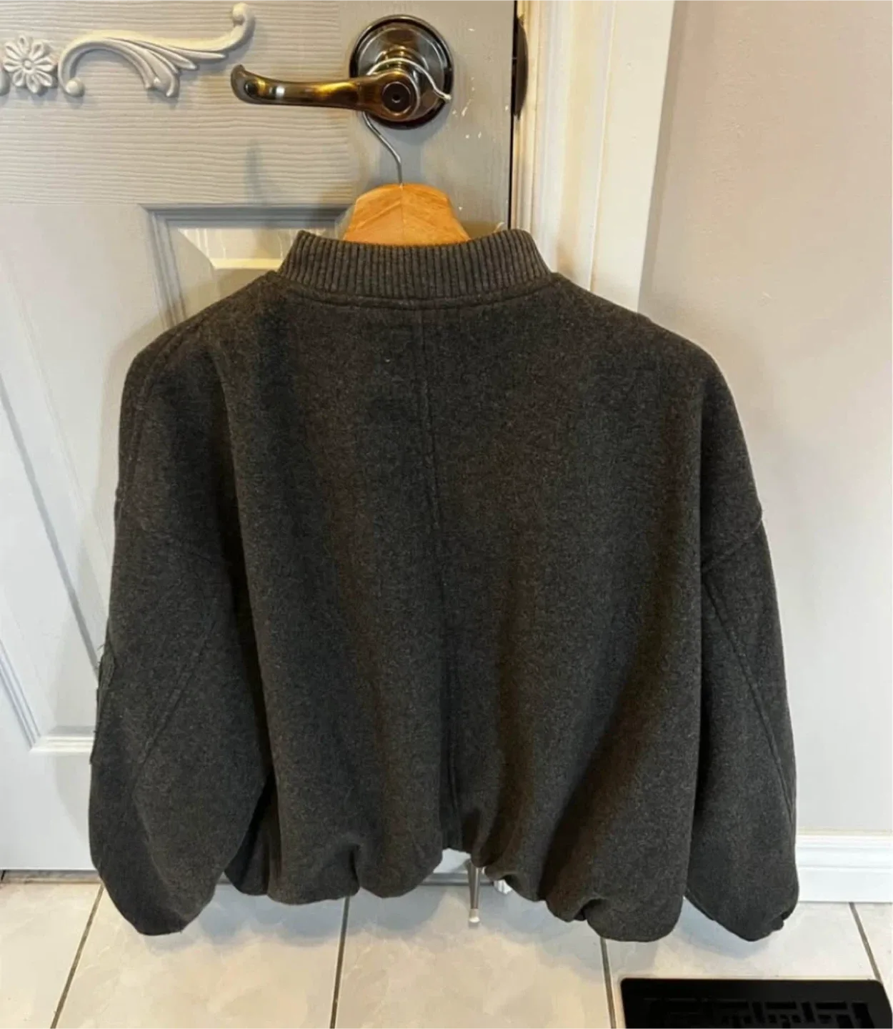 Zara Grey Bomber Jacket - Size M image indicator(2)