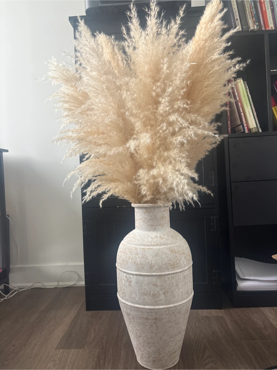 Decorative Vase with Pampas Grass