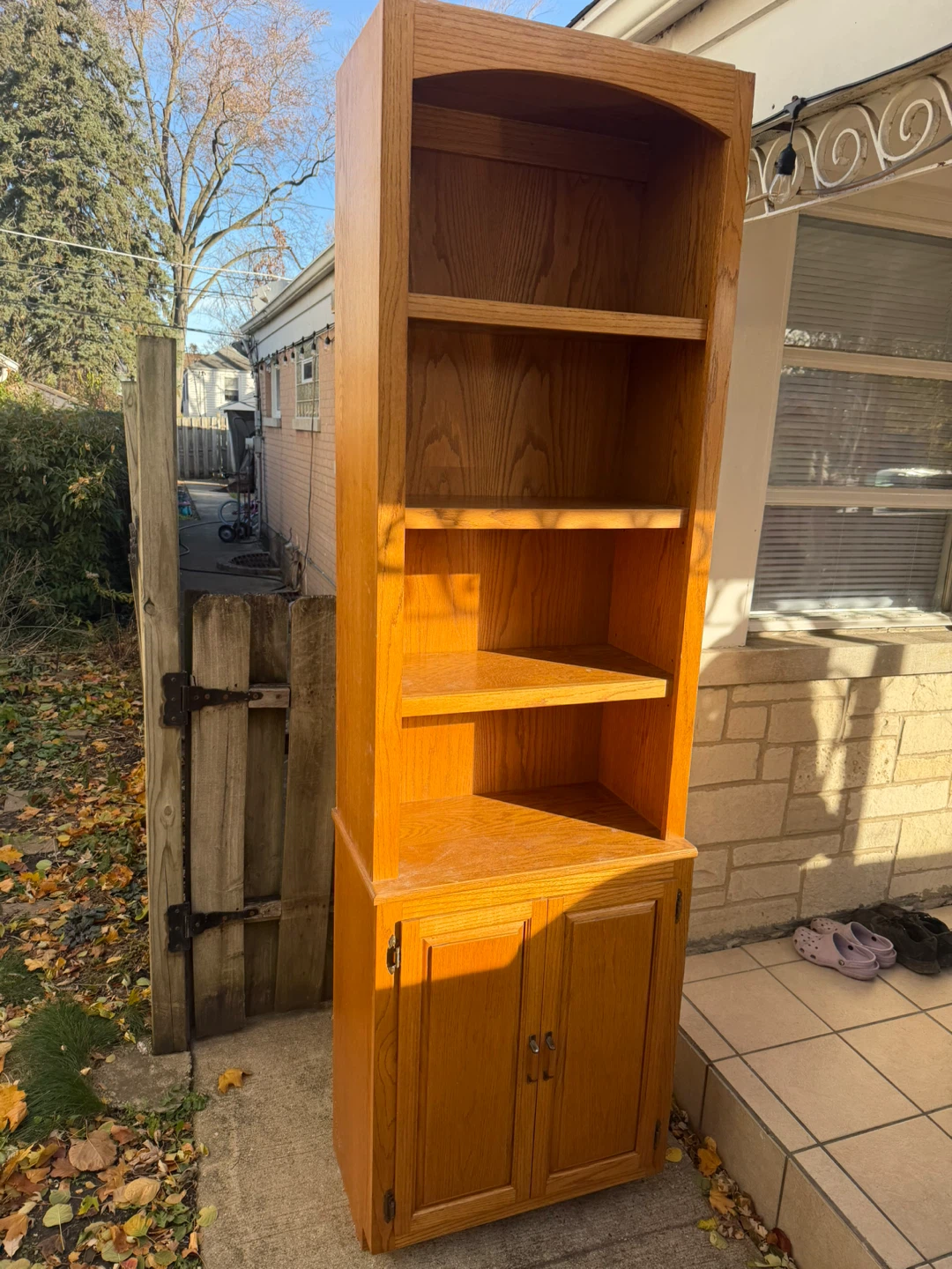 Wooden Bookcase with Cabinet 8 ft tall - photo 5