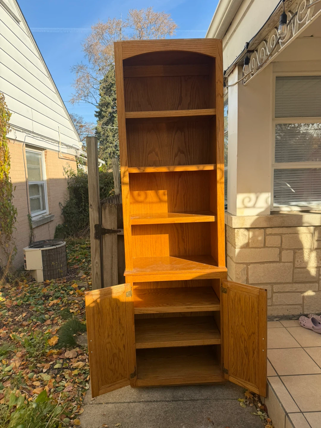 Wooden Bookcase with Cabinet 8 ft tall - photo 3