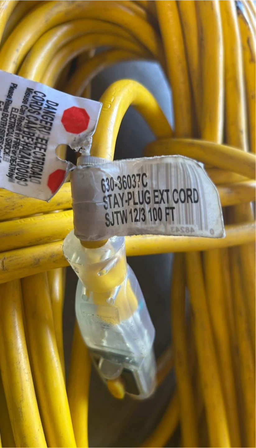 6x Stay-Plug 100 ft Extension Cord - photo 2