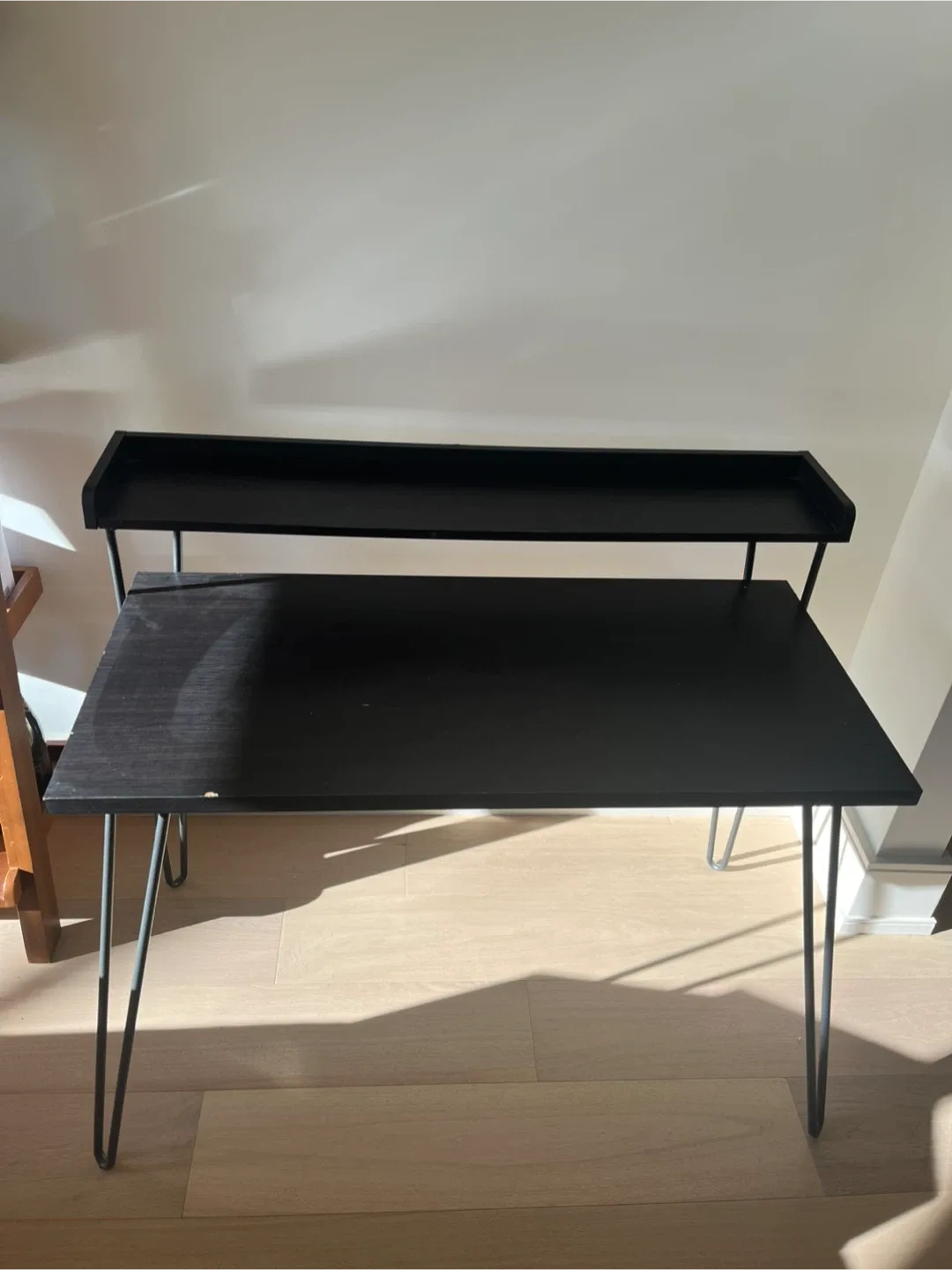 Black Desk with Shelf