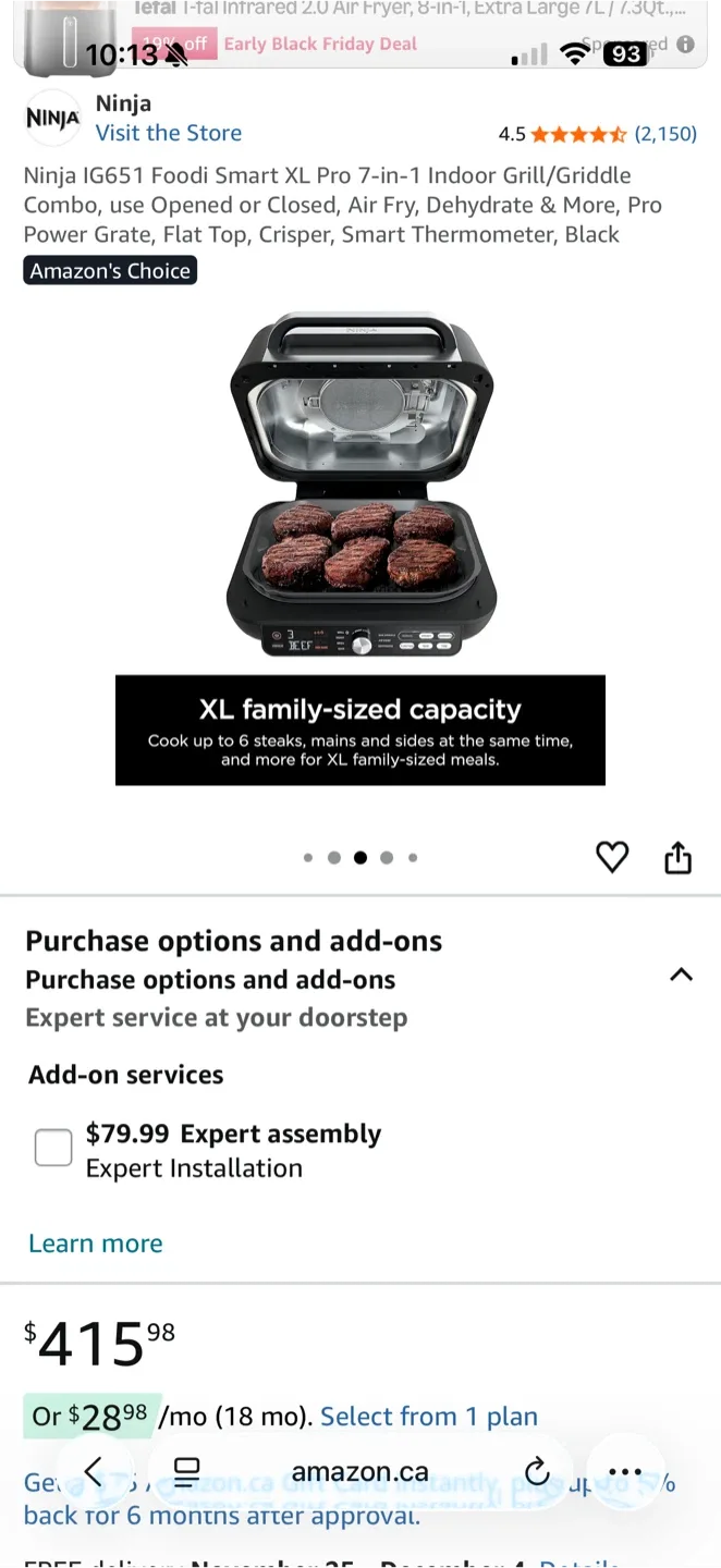 Ninja Foodi Smart XL Pro Grill/Griddle