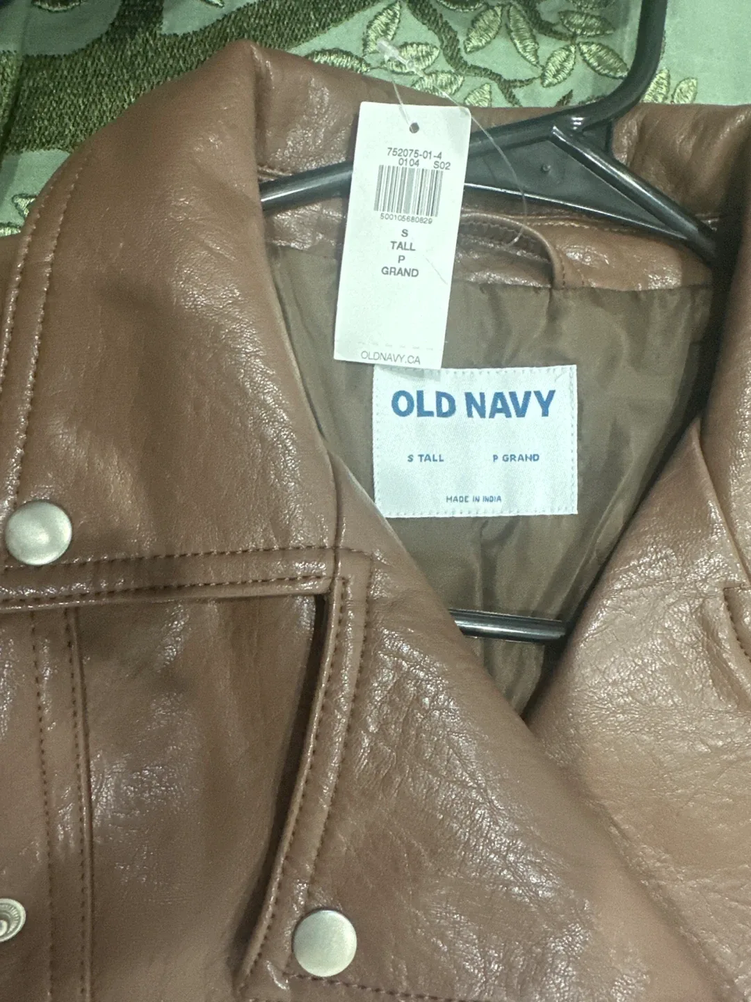 Old Navy Faux Leather Jacket - Size S Tall image indicator(2)